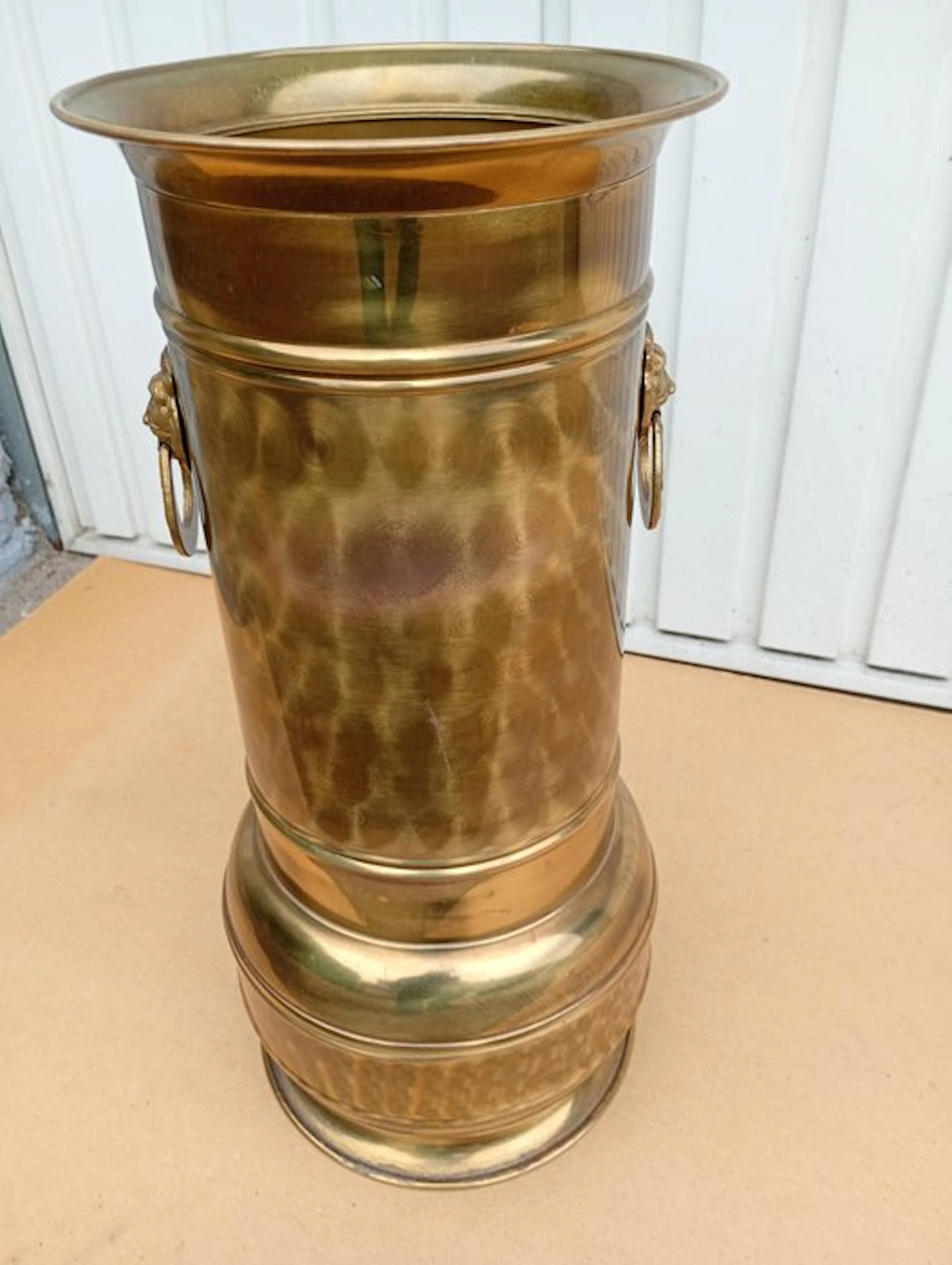 Umbrella stand/rack - Brass - hammered finished