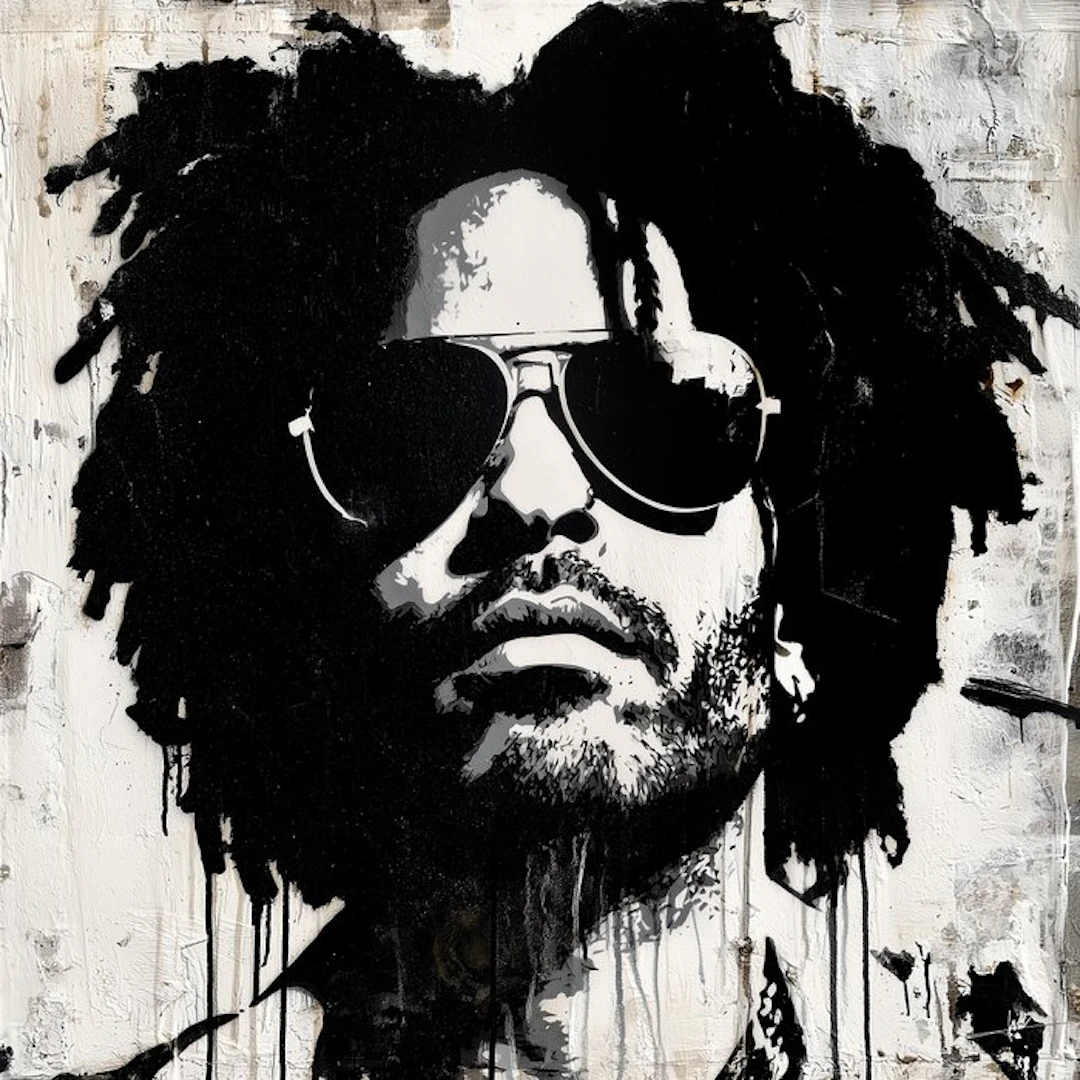 David Law (1967) - Lenny Kravitz (Stencil)