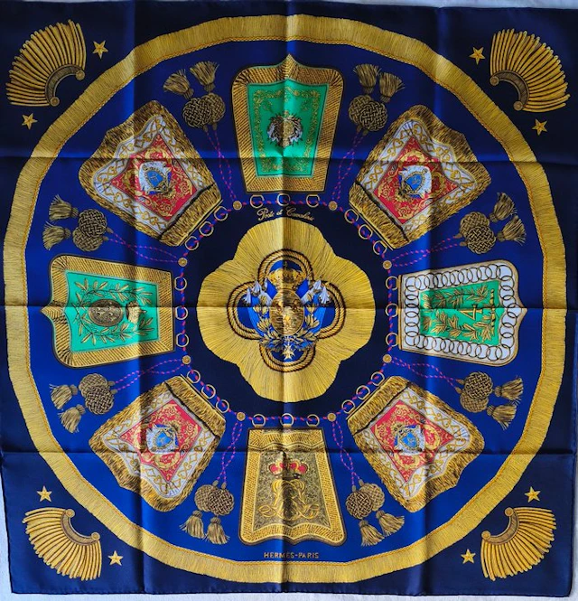 Hermès - POSTE ET CAVALERIE by Joachim Metz - Foulard