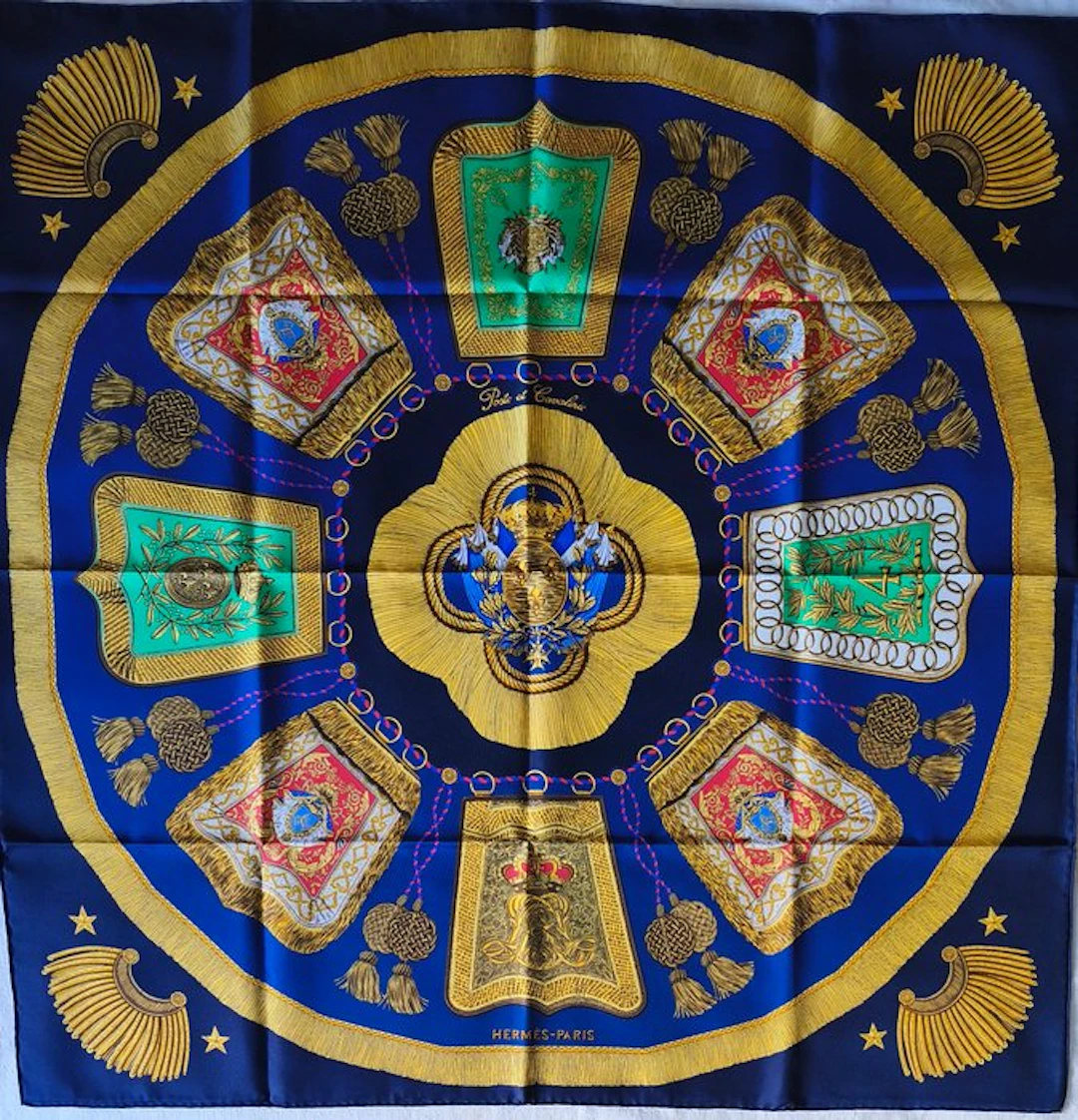 Hermès - POSTE ET CAVALERIE by Joachim Metz - Foulard