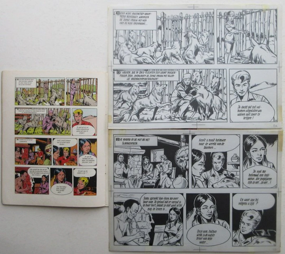 Bessy 85 - Originele pagina (p.8) - De drie vlechten - 1 original page - 1970