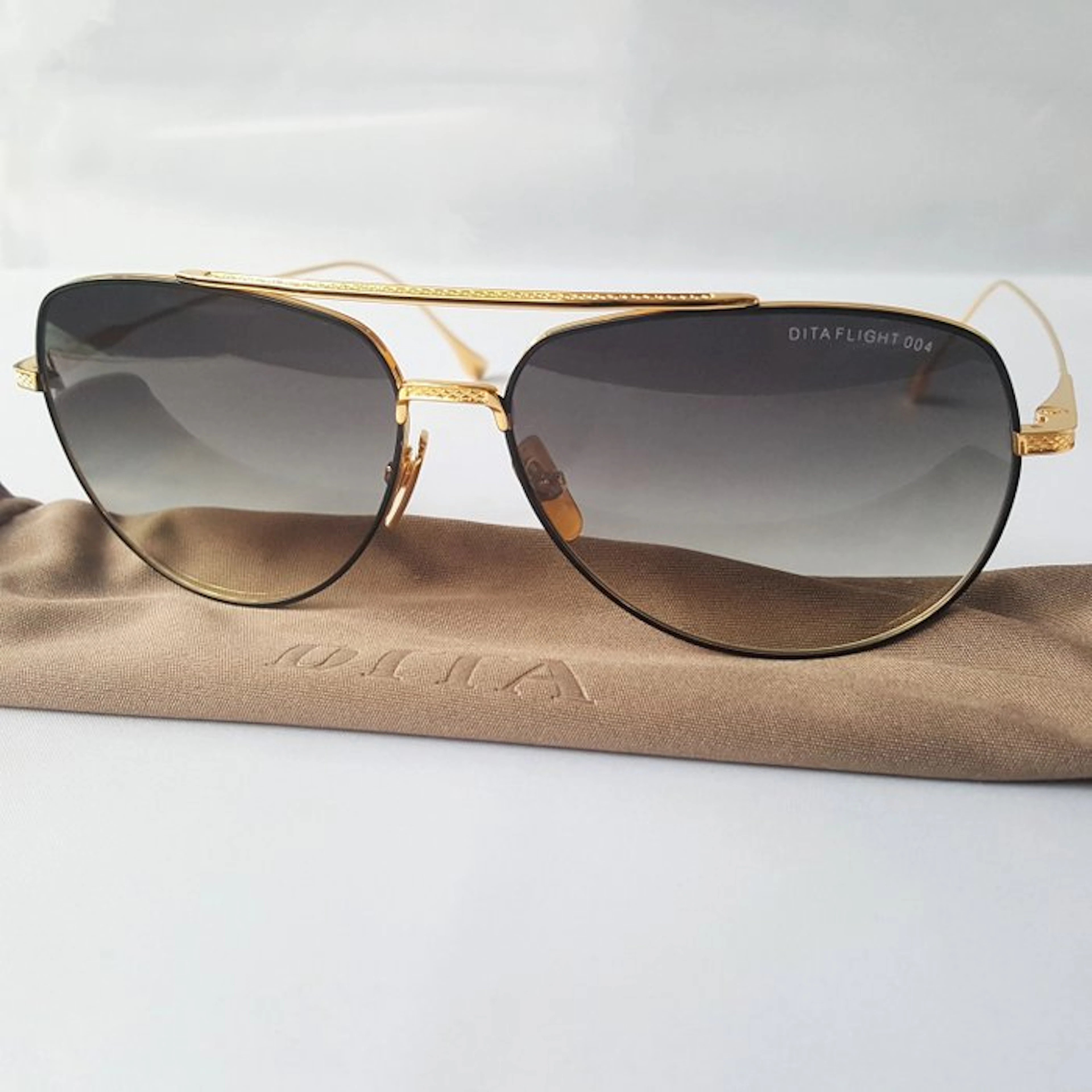 Dita - TITANIUM - Flight - Gold - Exclusive - Hand Made - New - Sunglasses