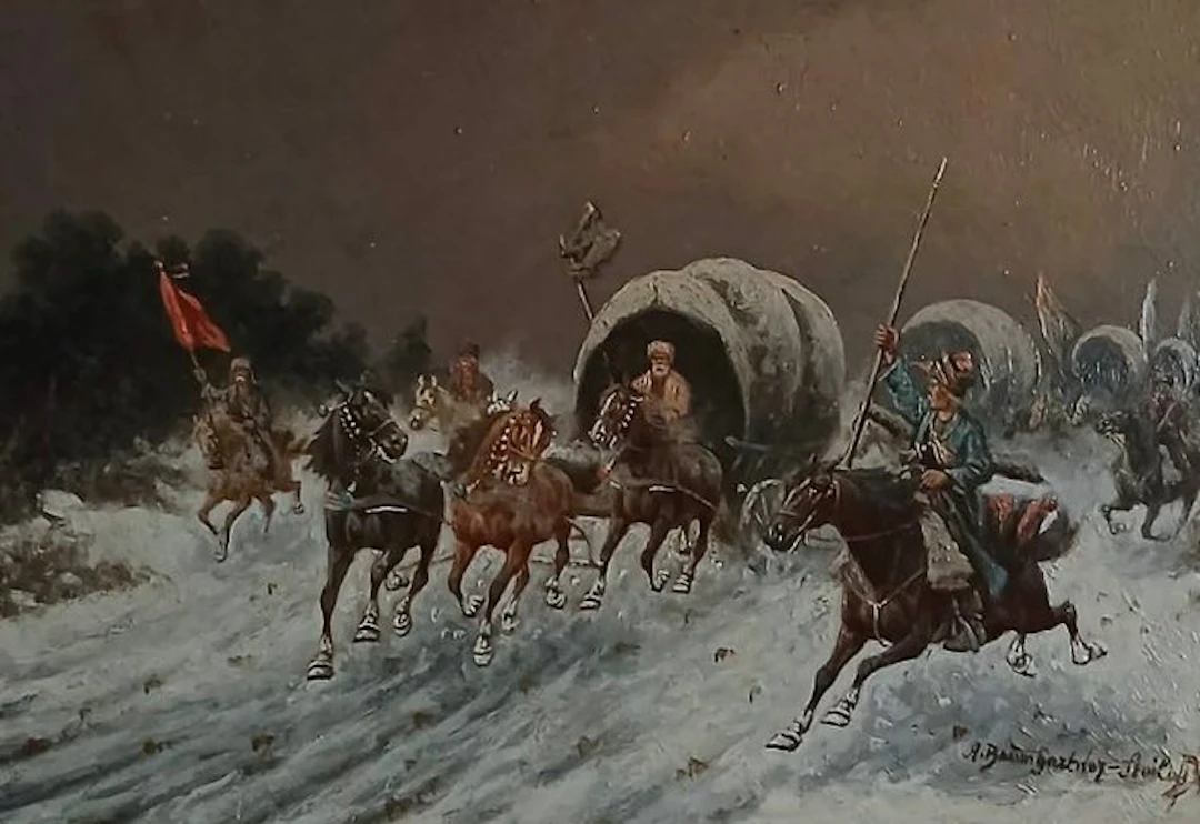 Adolf Baumgartner-Stoiloff (1850-1924) - Convoi de casaques