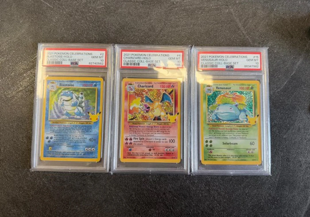 Pokémon - 3 Graded card - Blastoise