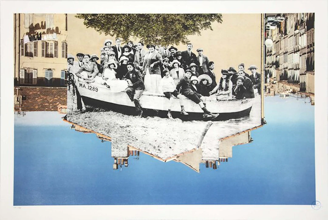 Jr (1983) - Unframed, un Groupe Posant Dans une Barque 1930