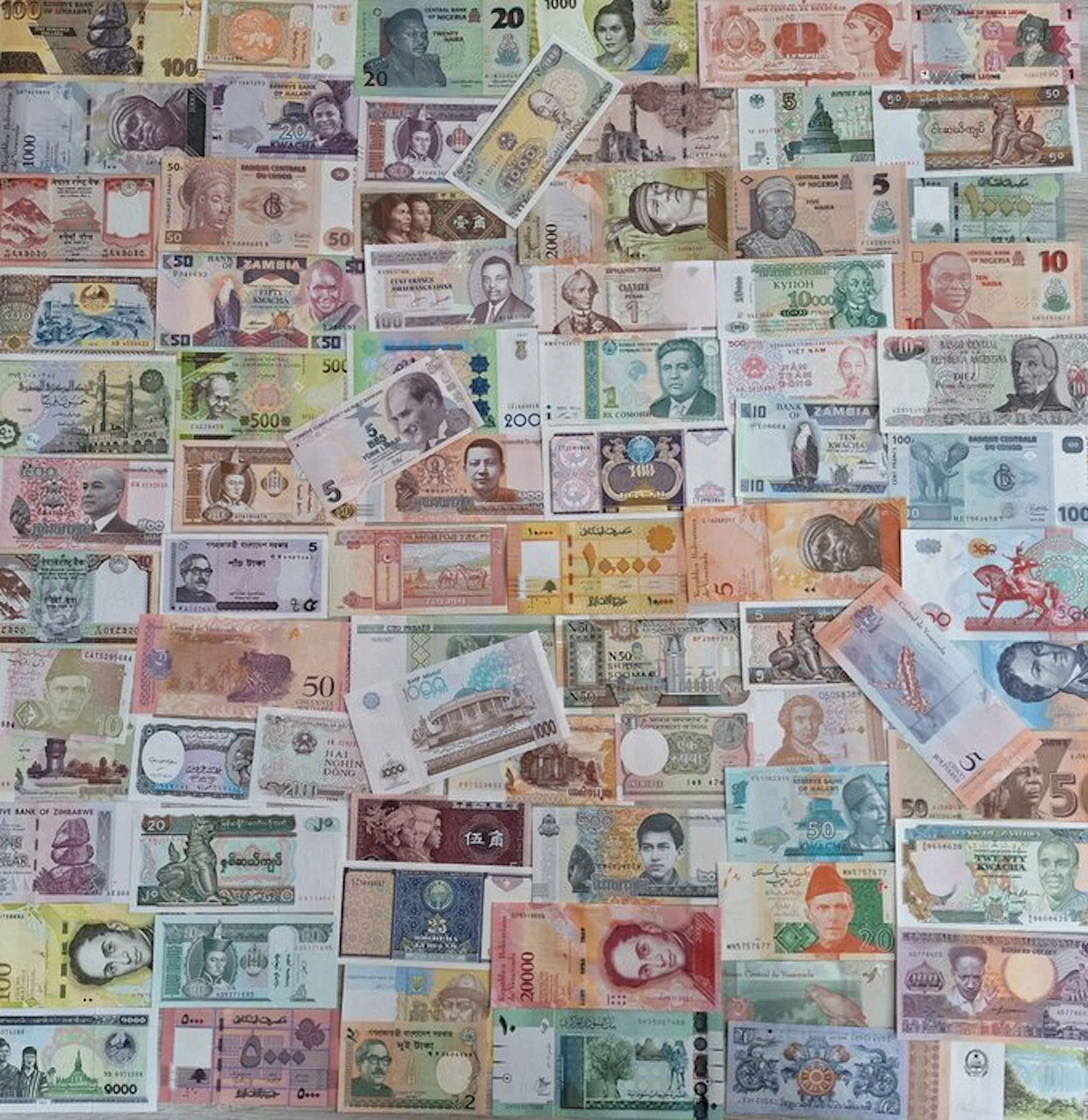 World. - 100 banknotes - various dates (No reserve price)
