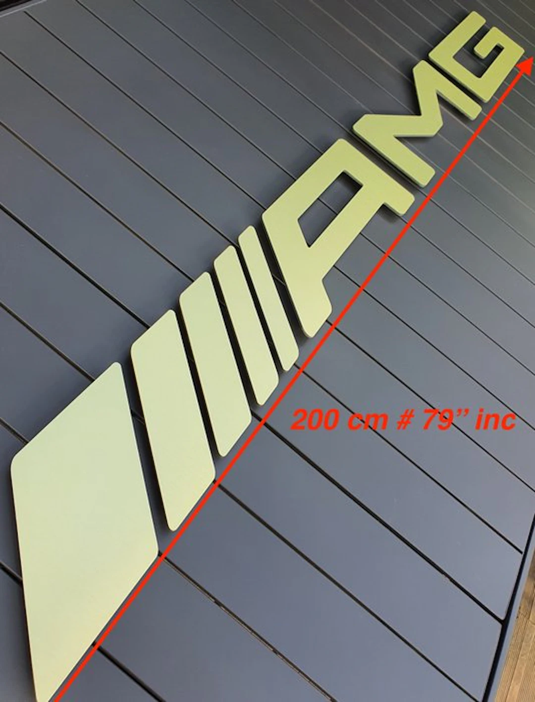 Sign - Mercedes-Benz - Logo mural professionnel AMG –...