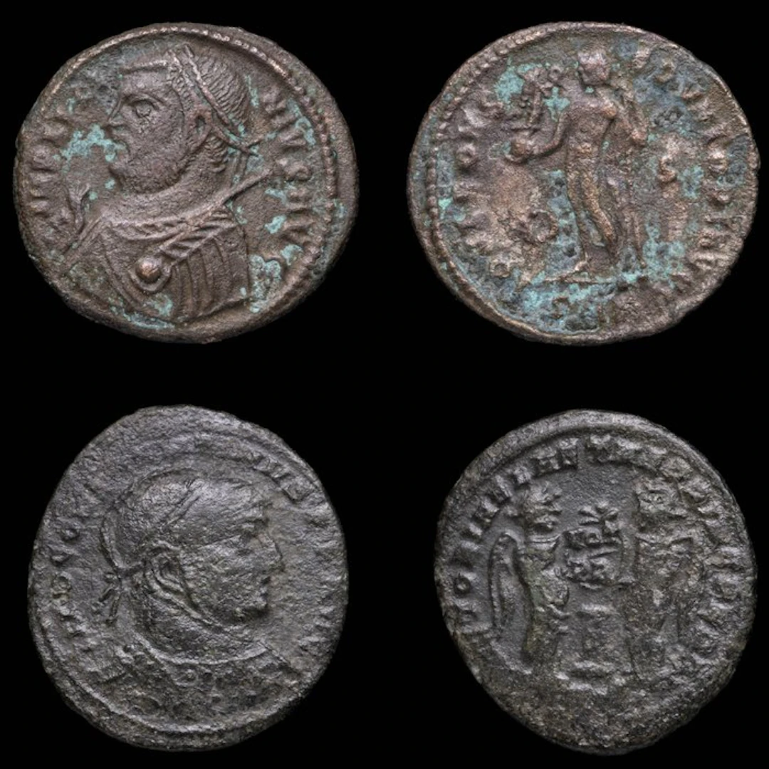 Roman Empire. Licinius II & Constantine I. 2 Coins Lot. (No reserve price)