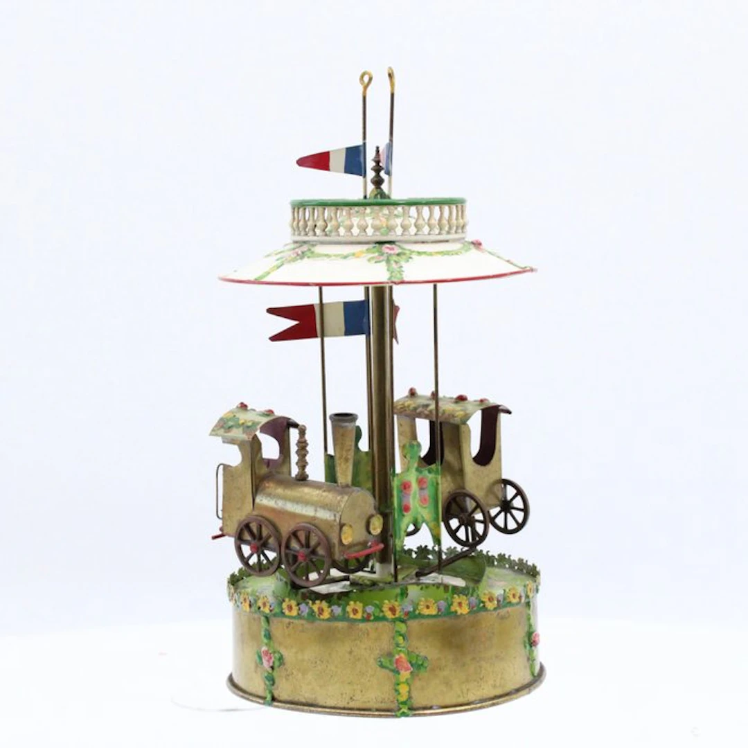 J.P. Hartmann - Tin toy - Kermis caroussel, speeldoos - 1970-1980 - France