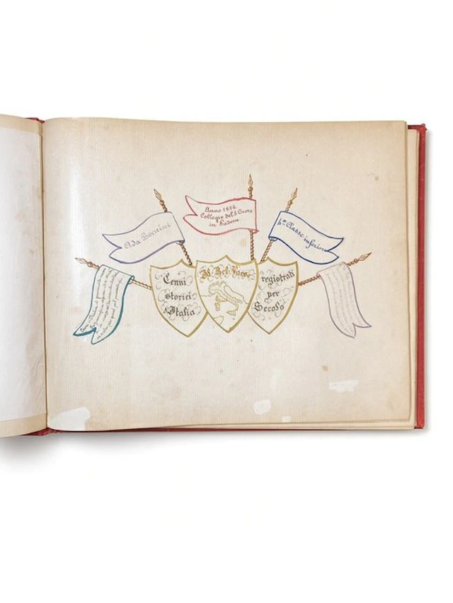 [Illuminated Manuscript] - Storia d’Italia Manoscritto unico - 1886