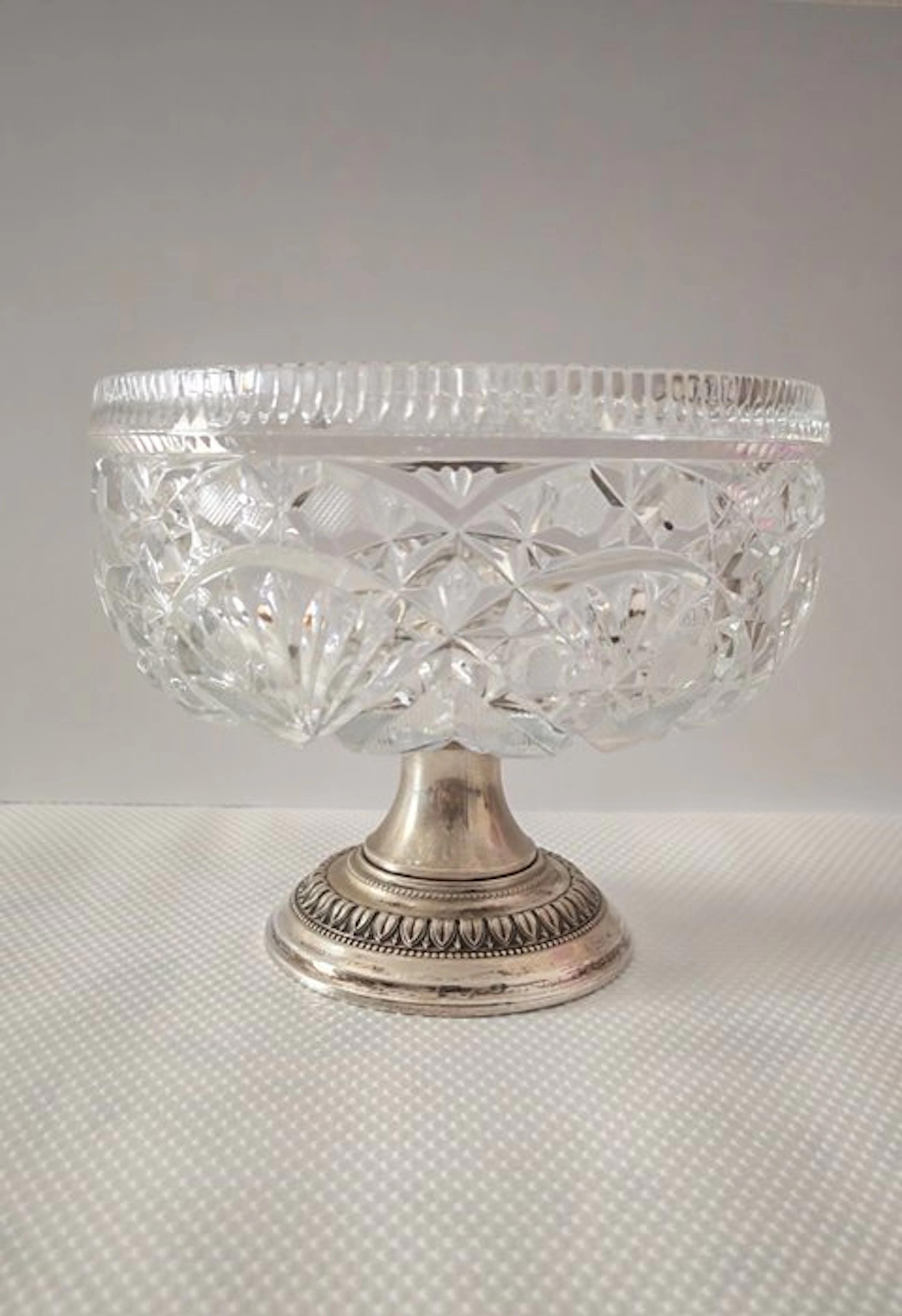 29 PD - Fruit bowl - .800 silver - Crystal fruit bowl.