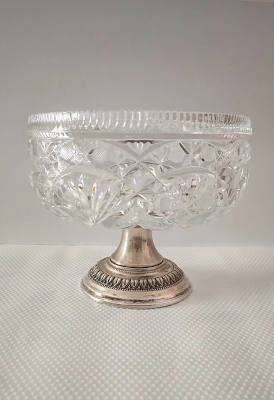 29 PD - Fruit bowl - .800 silver - Crystal fruit bowl.