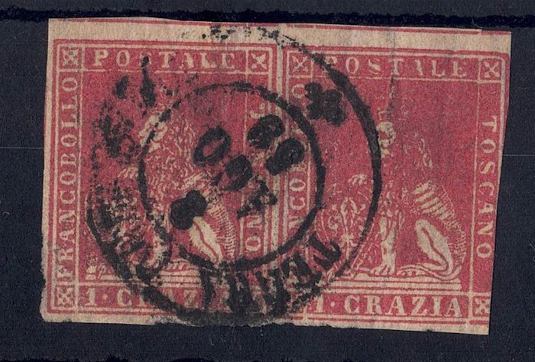 Italian Ancient States - Tuscany - Tuscany 1857/59 – 1 crazia carminio