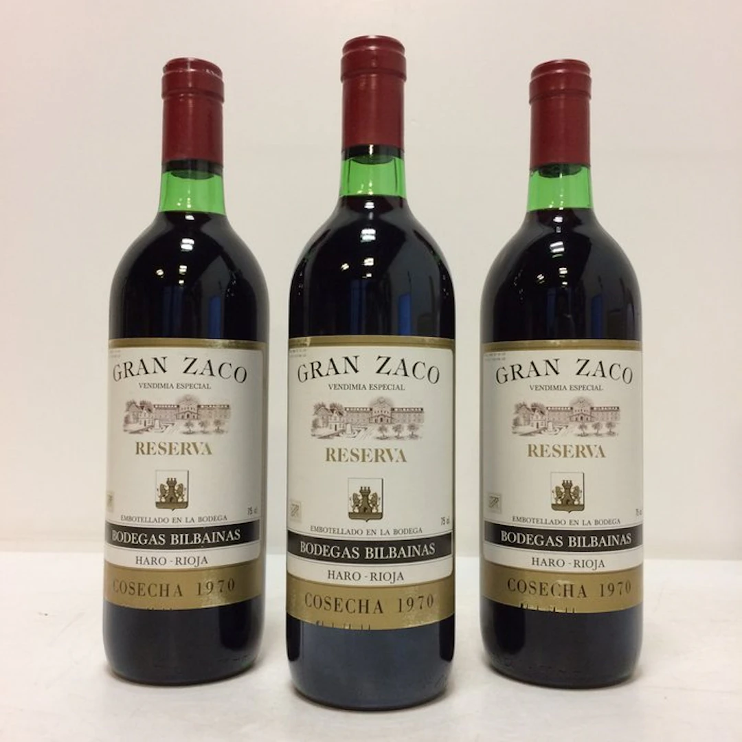 1970 Bodegas Bilbainas, Gran Zaco - Rioja Reserva - 3 Bottles (0.75L)