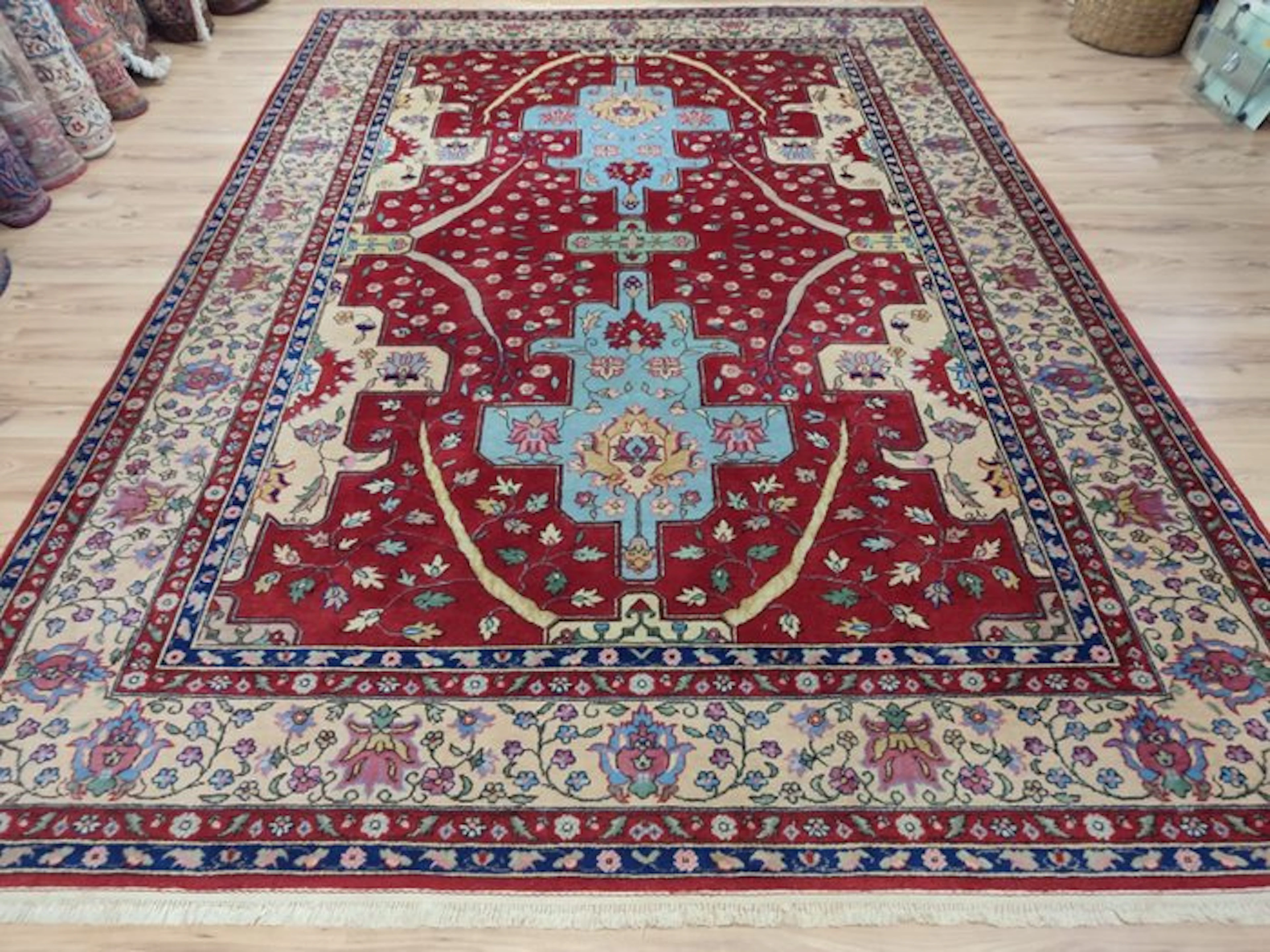 Tabriz - Rug - 3.5 m - 2.5 m - Floral Scene Indo Design!