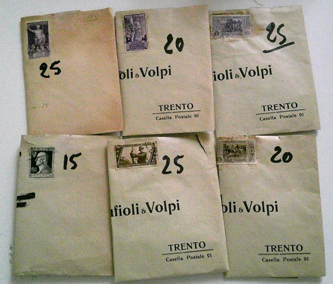Italy 1870/1970 - Italian area, stamp accumulation, folder and postcards