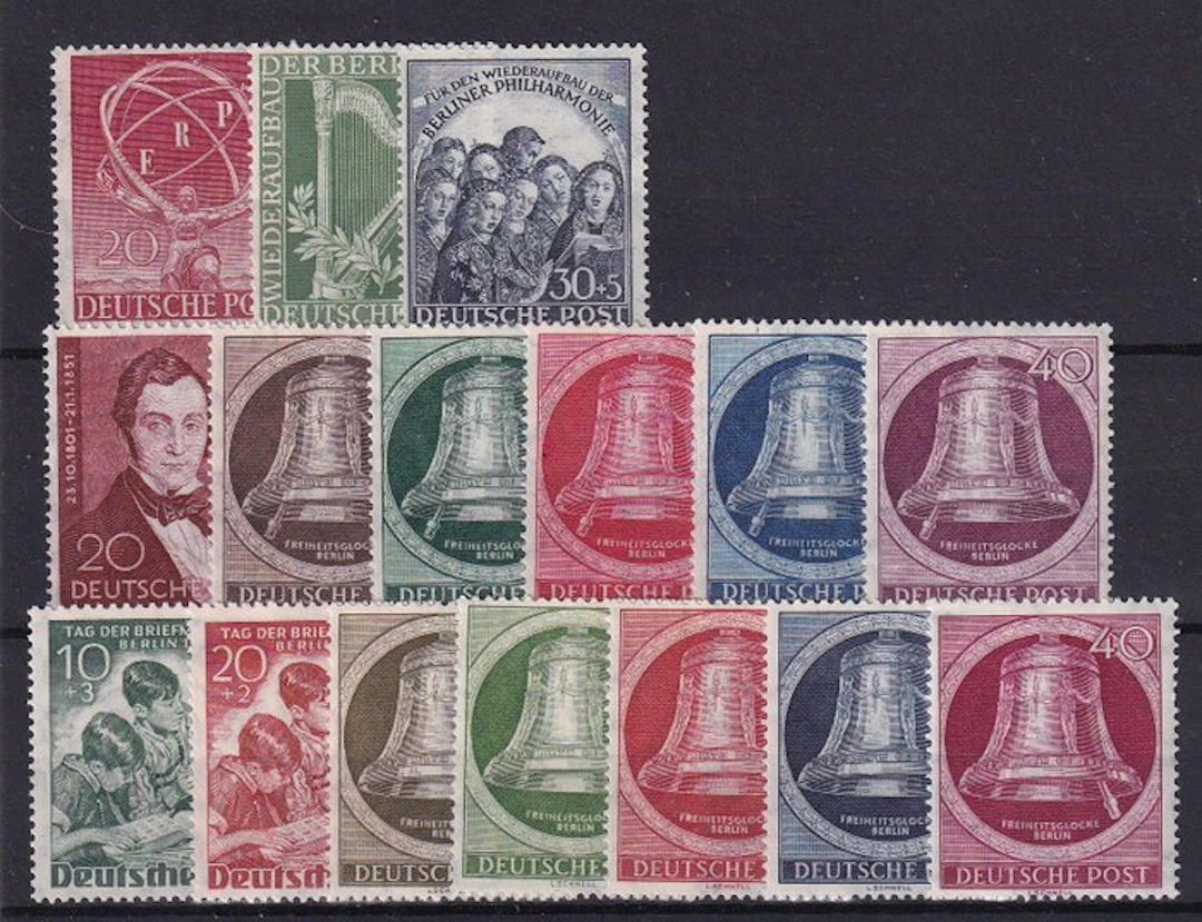 Berlin 1950/1951 - Volumes. - Michel: 71/86