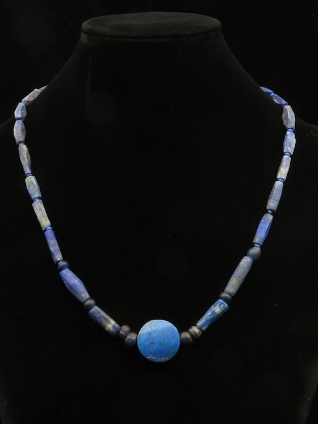 Ancient Bactrian Necklace made of Lapis beads with Roman...