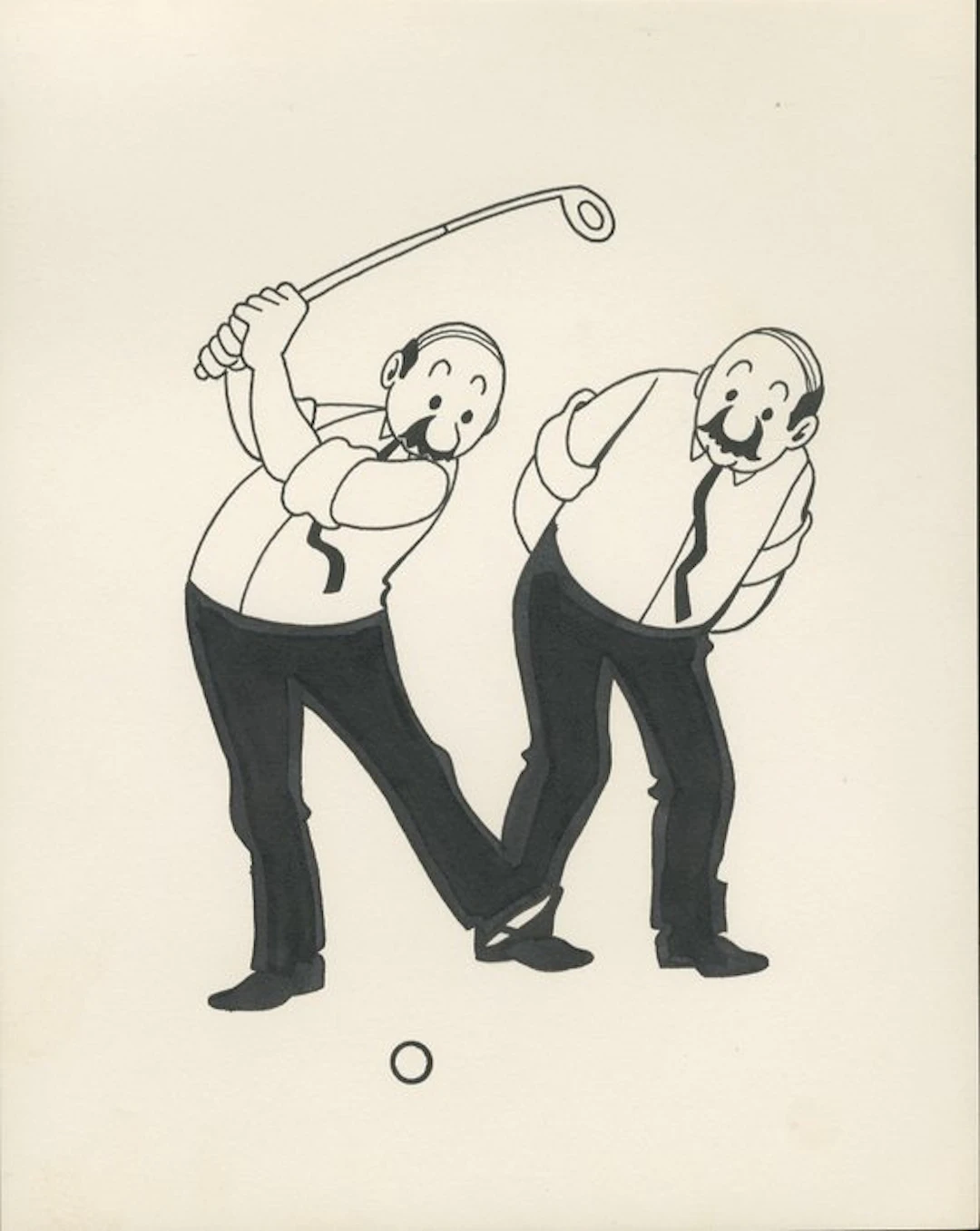 Studios Hergé - 1 Original drawing - Kuifje - "Je houdt...