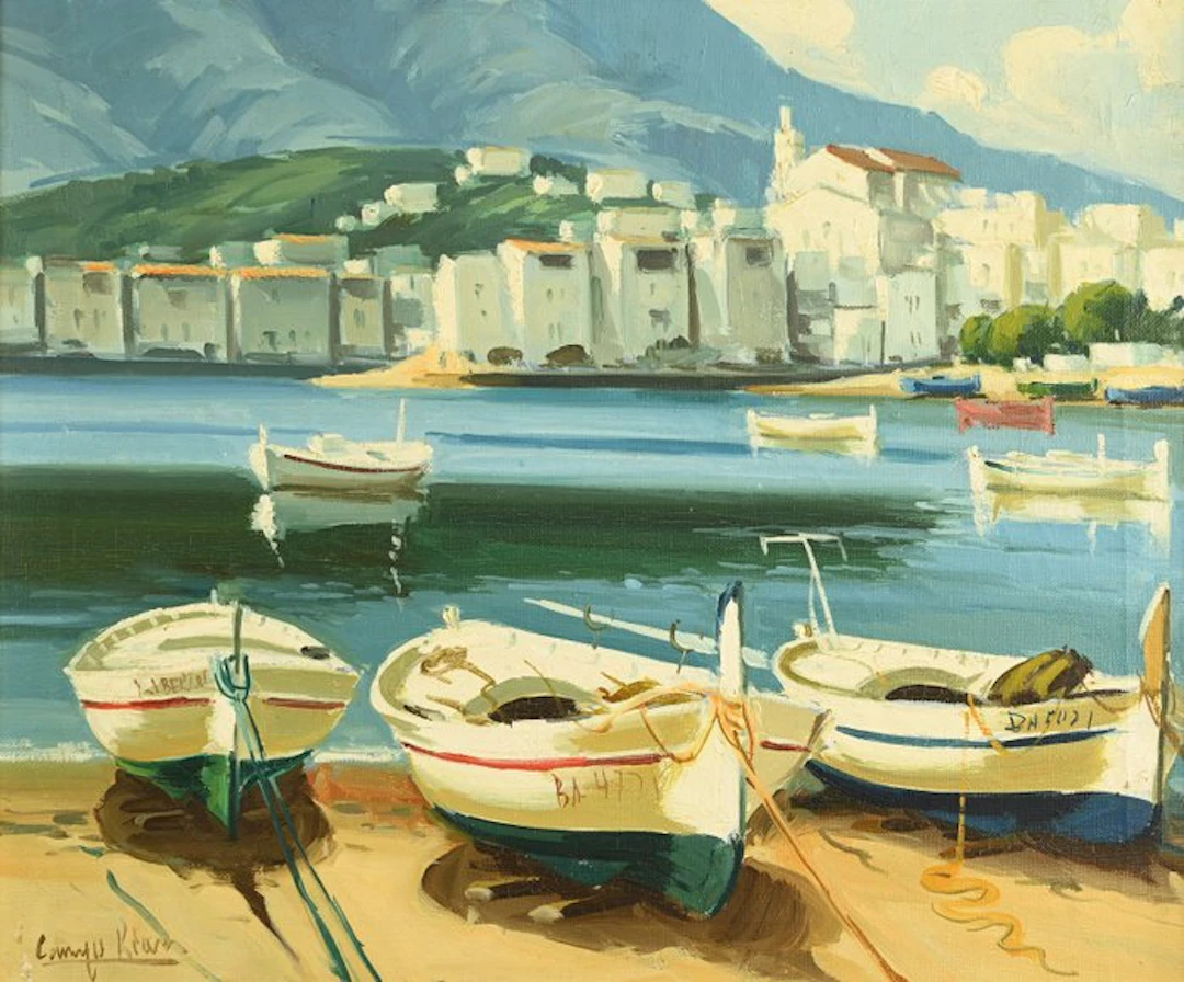 Spanish school (XX) - Le port de Cadaqués