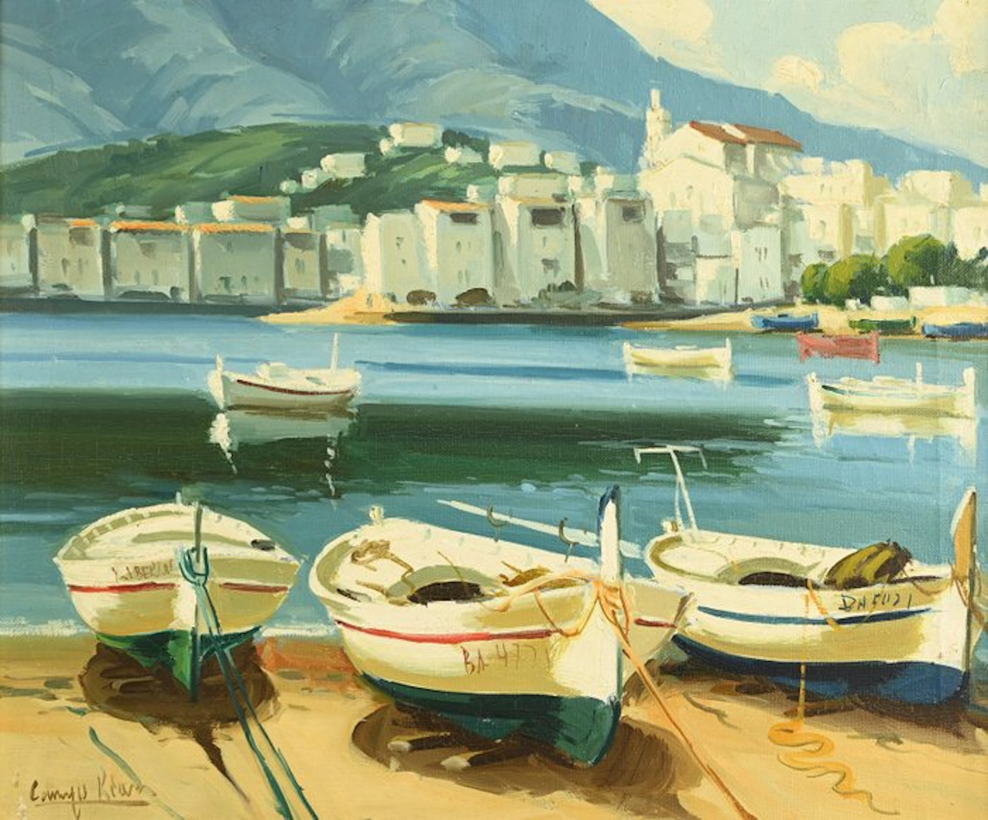 Spanish school (XX) - Le port de Cadaqués