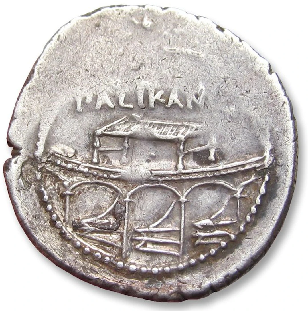 Roman Republic Denarius Lollius Palicanus / Palikanus