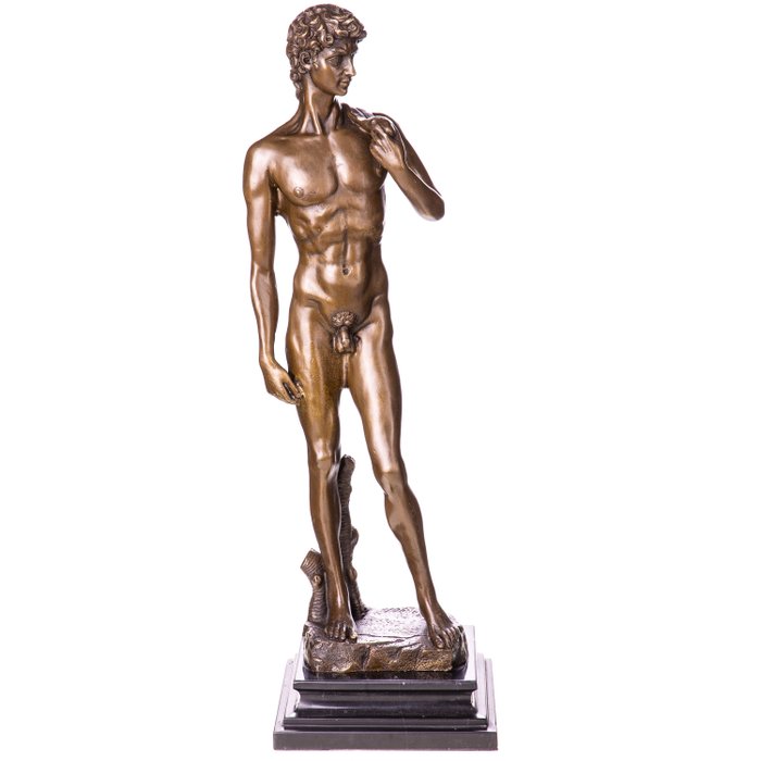 Figure - Mythologische Bronzefigur „Dawid“ – Klassische Skulptur