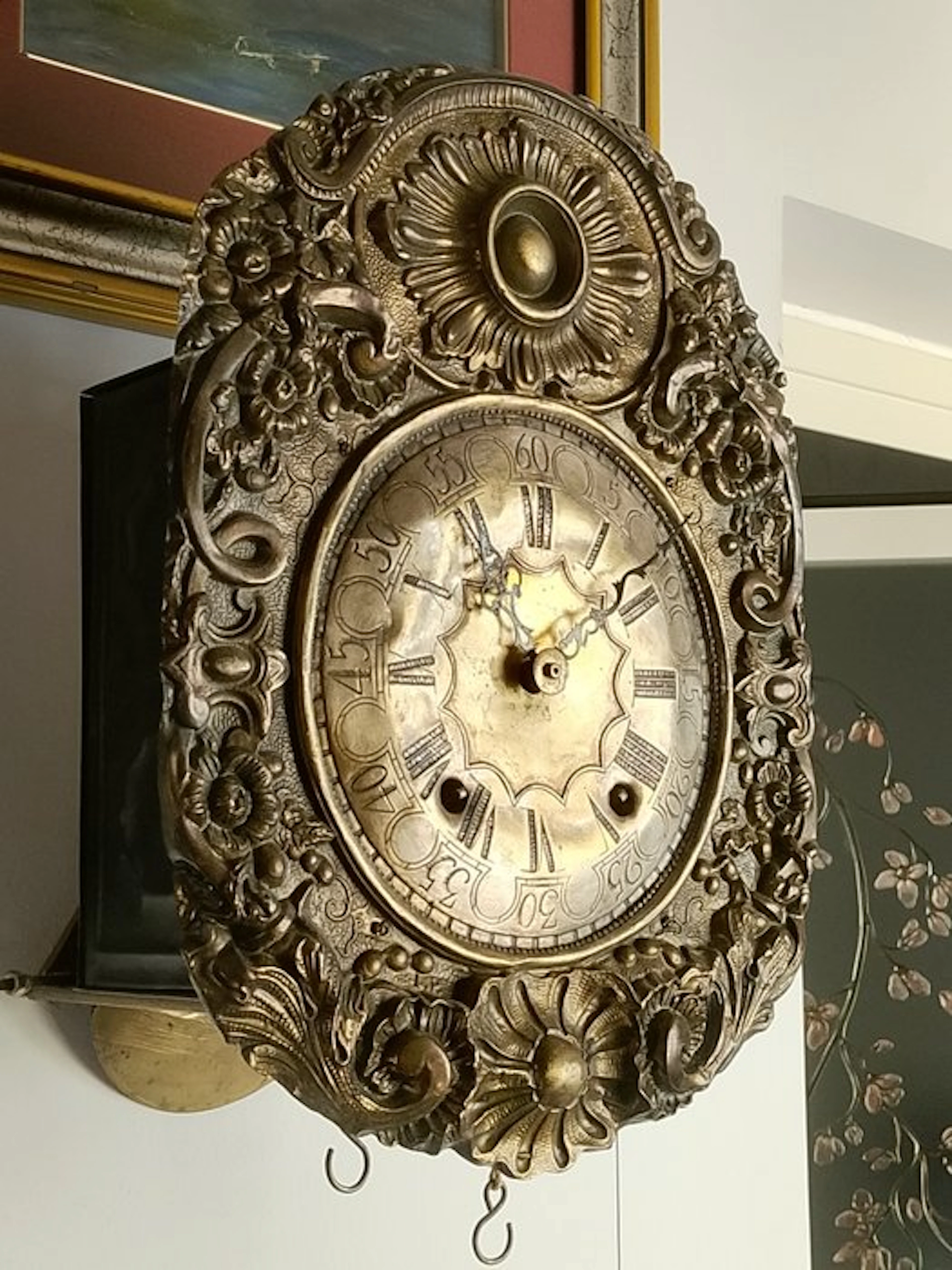 Comtoise clock - Brass, Iron, Enamel - 1850-1900