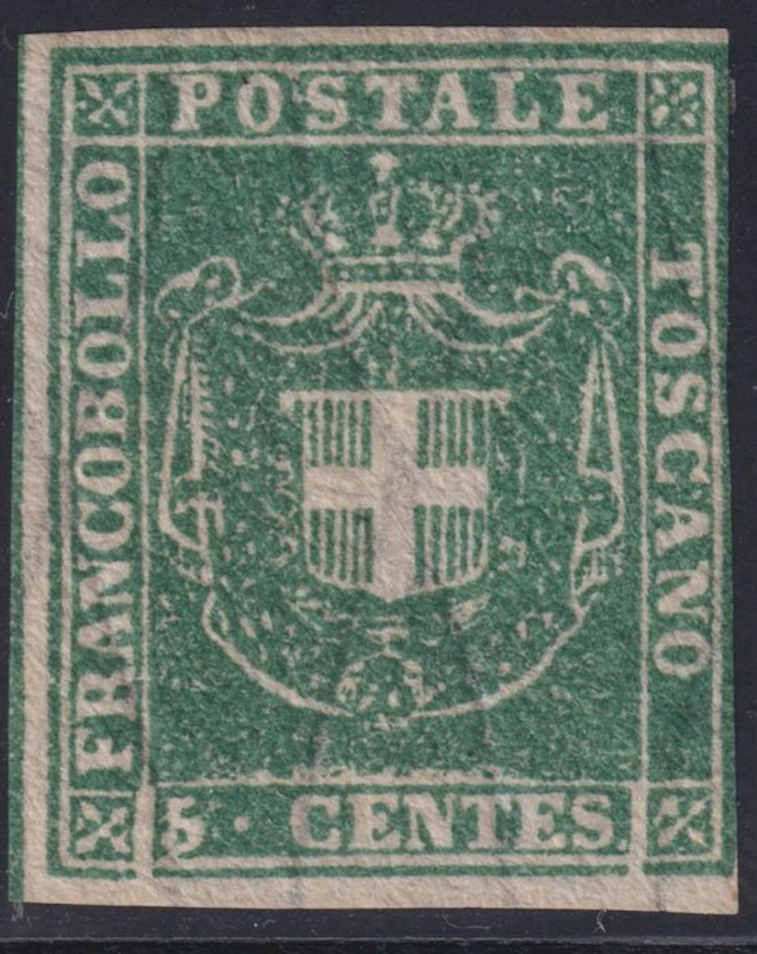 Italian Ancient States - Tuscany 1860 - Tuscan GP 5 Cent - Square-frame line