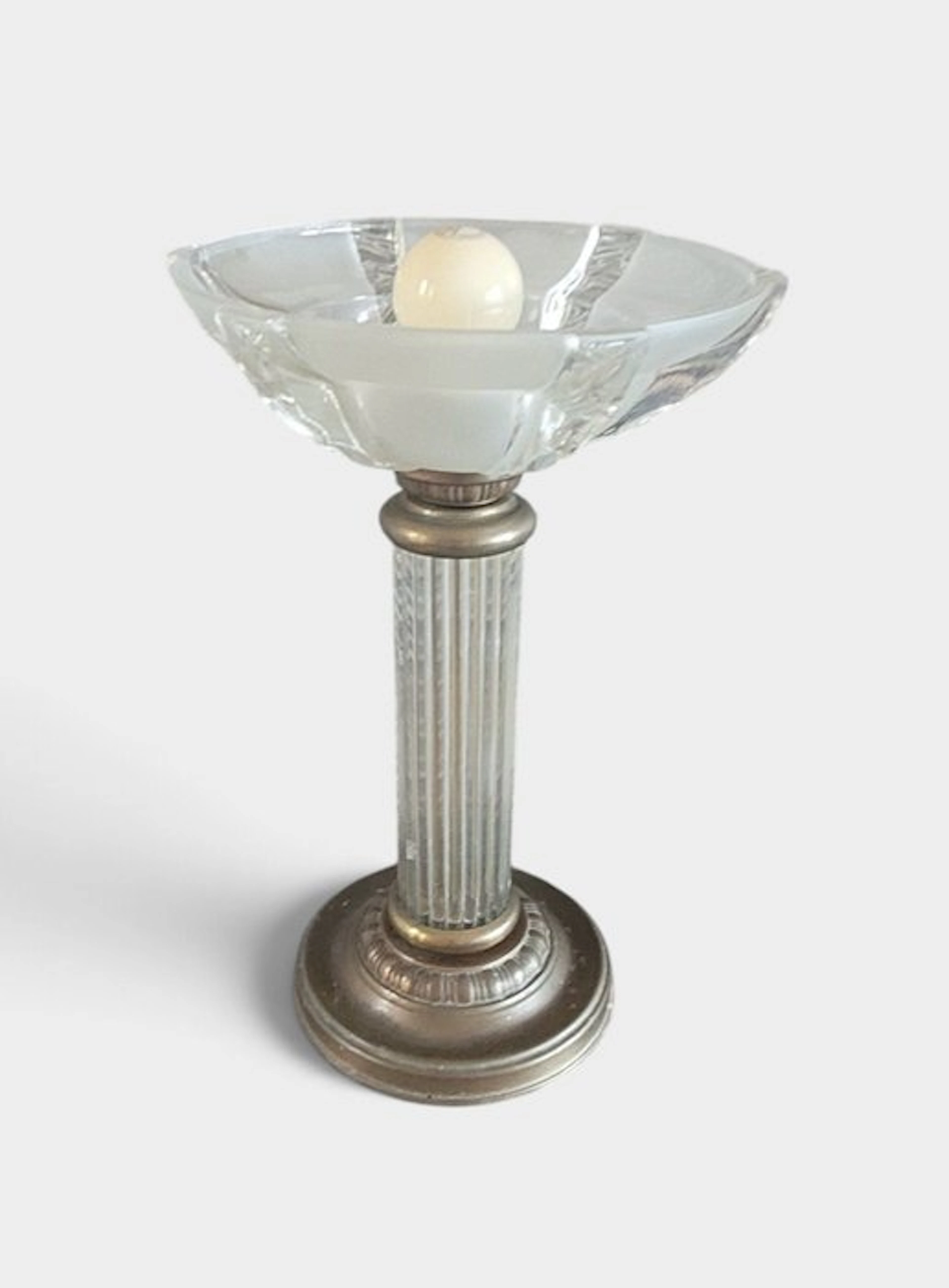 Lamp - Brass - Petitot Art Deco lamp
