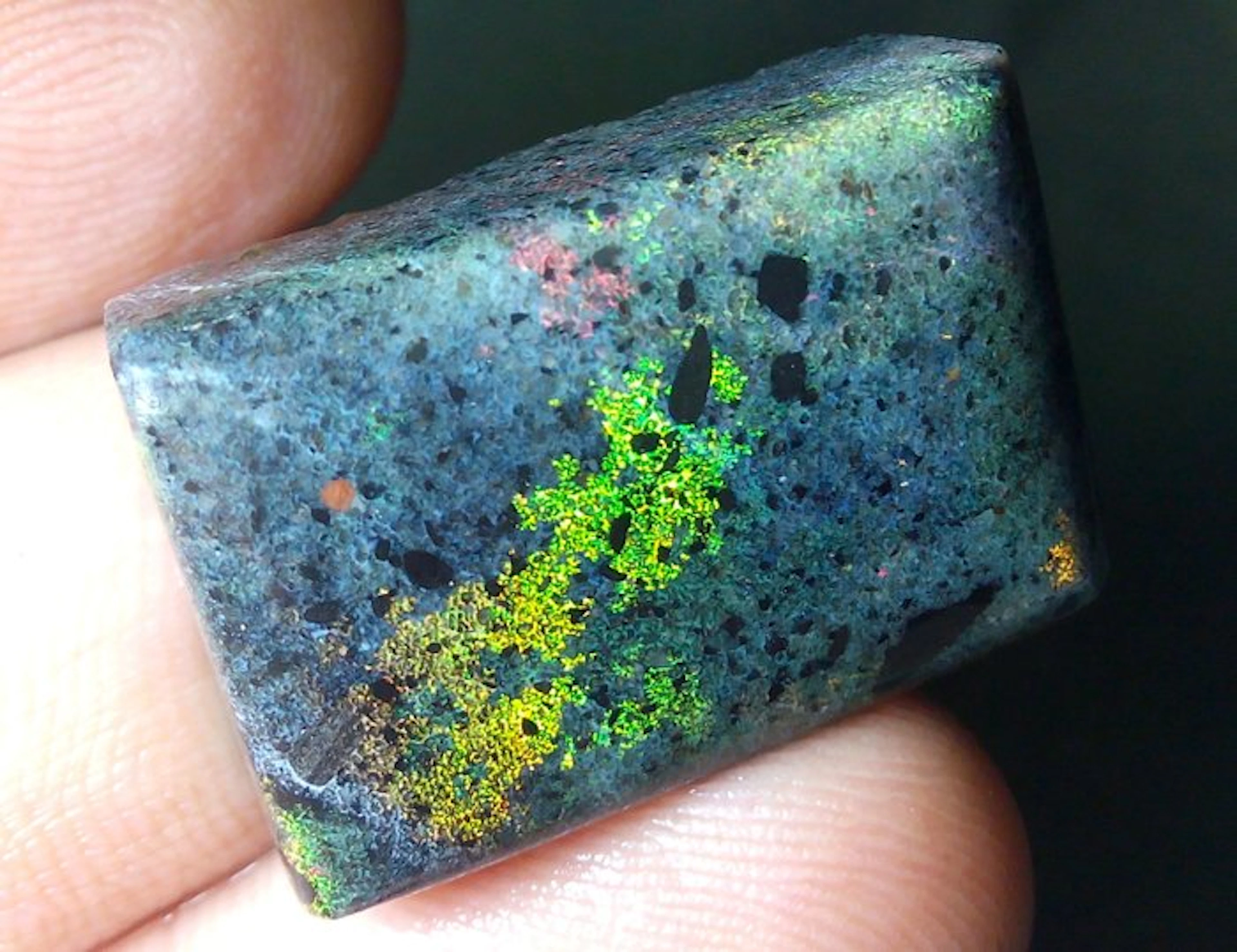 51.3 cts - Top Colors - Natural Big Australian Black Opal...