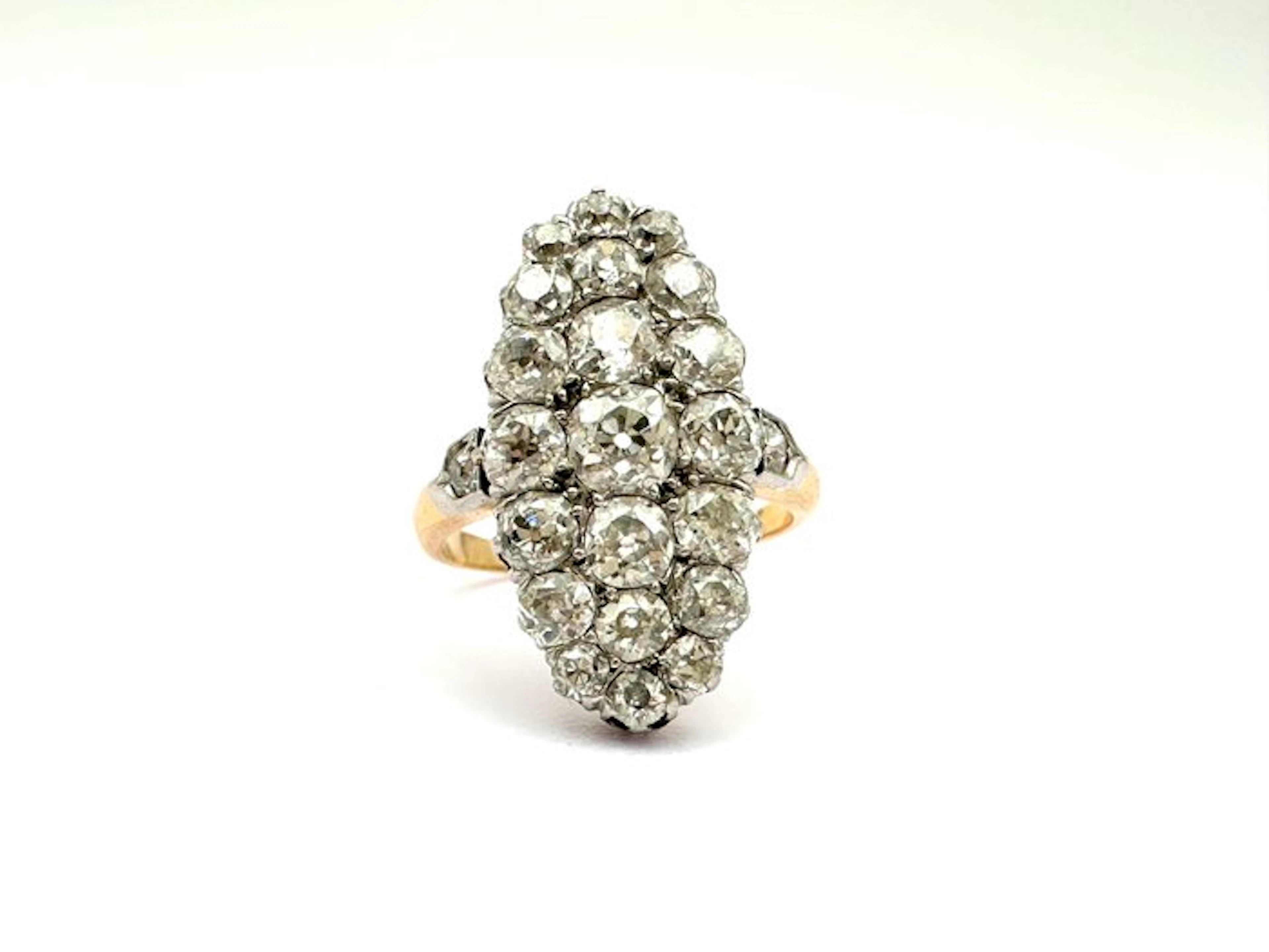 Ring - 18 kt. Rose gold, Platinum - 3.60ct. tw. Diamond (Natural)