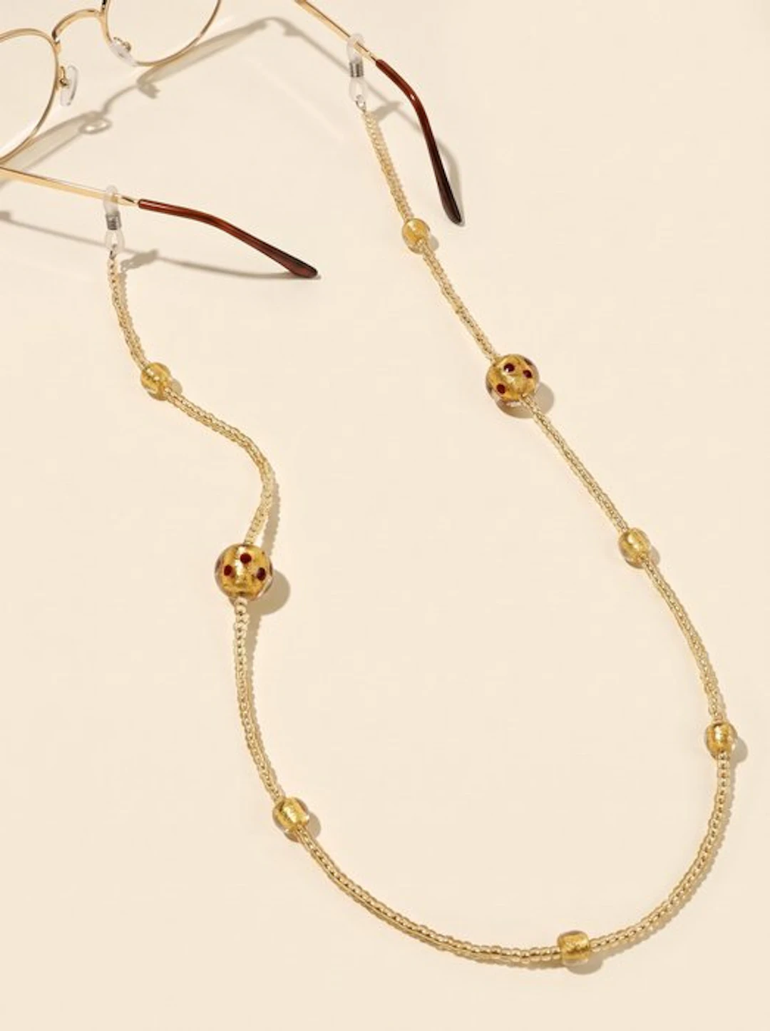 Murano glass, 24 kt gold - Necklace - for glasses, "Cheetah"