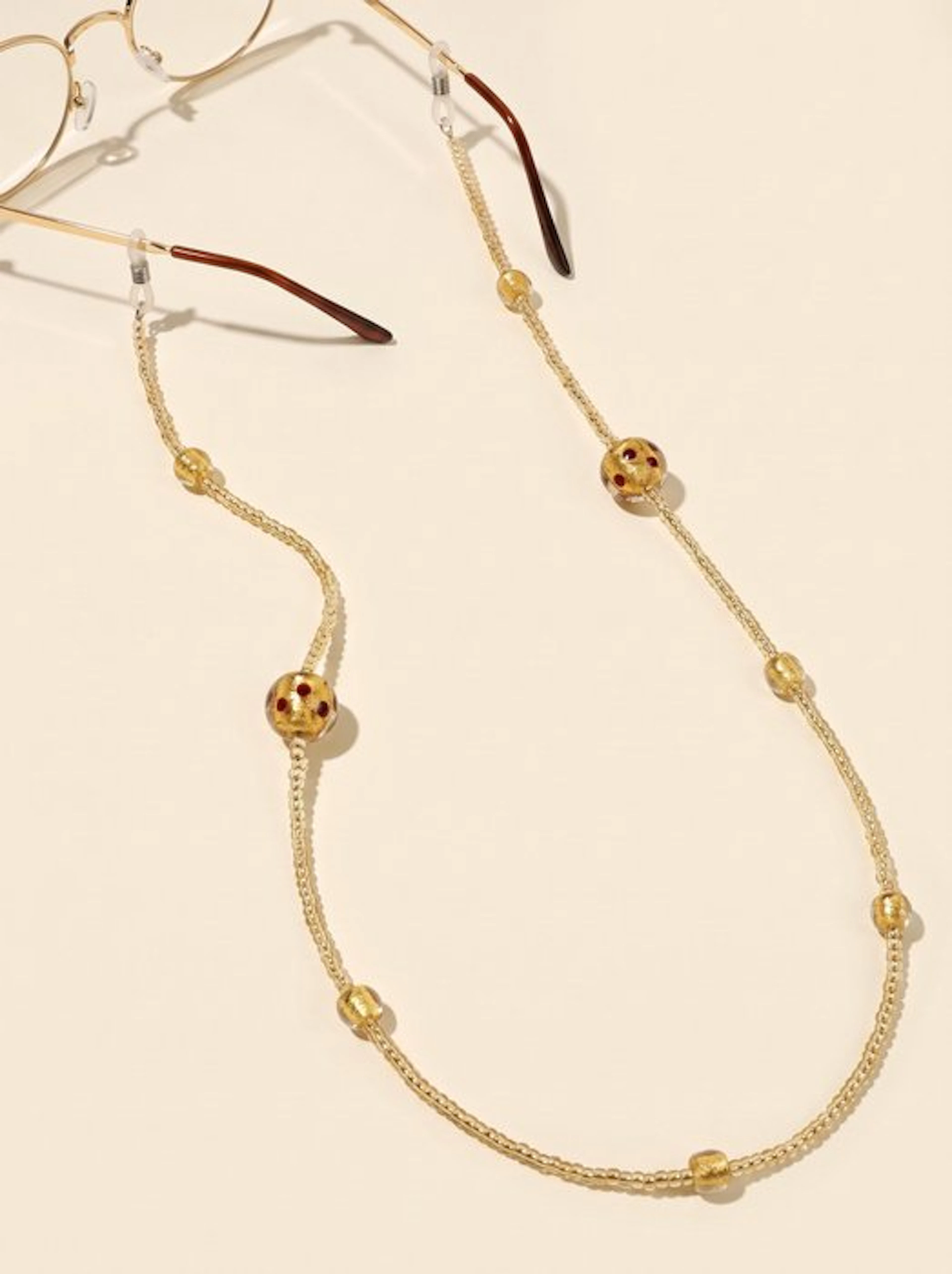 Murano glass, 24 kt gold - Necklace - for glasses, "Cheetah"