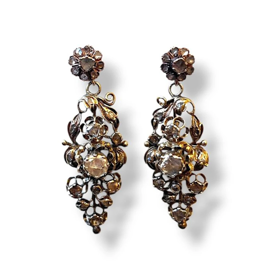 Earrings - 18 kt. Rose gold - 2.35ct. tw. Diamond (Natural)