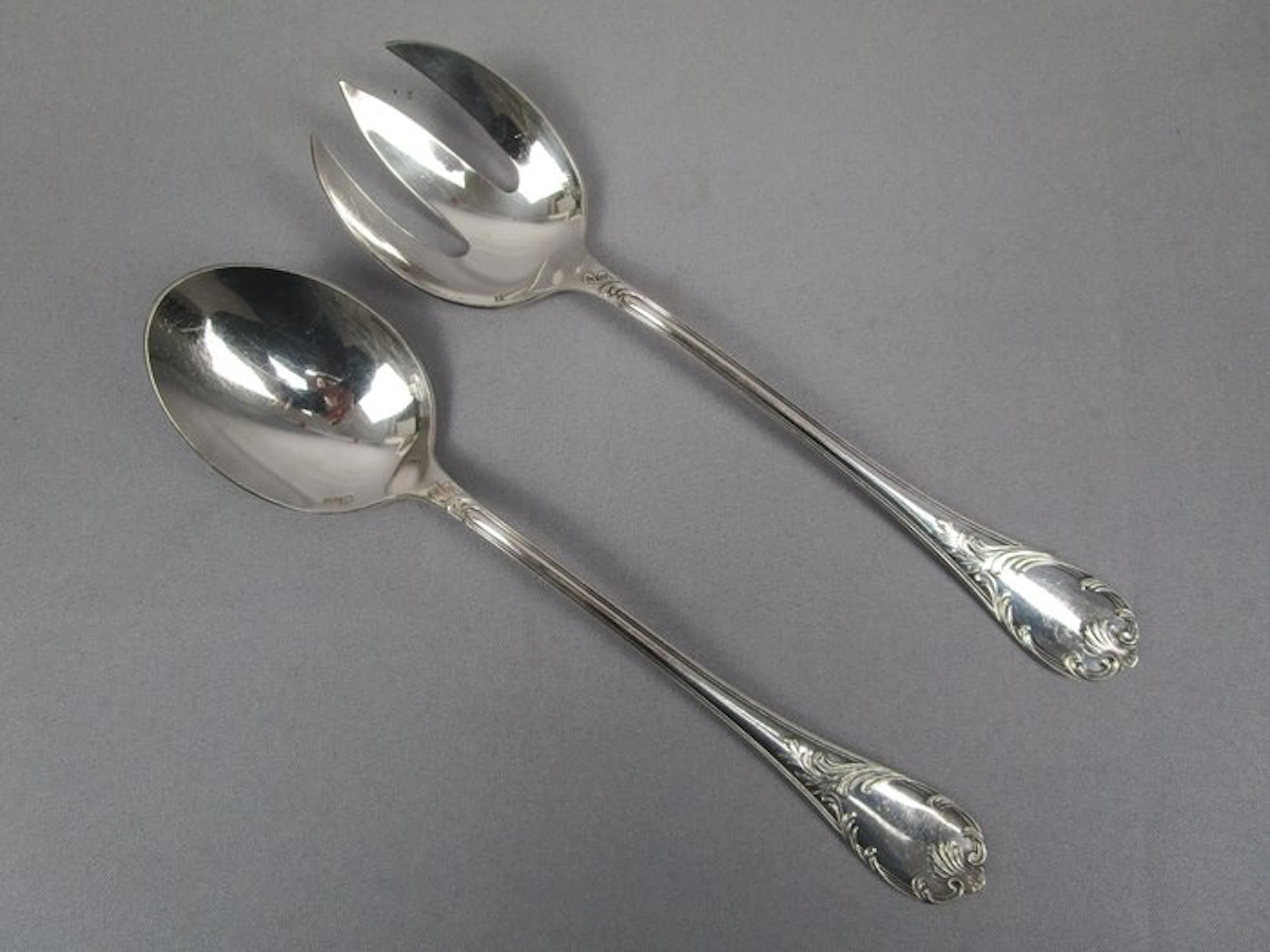 Christofle - Salad servers - Silverplated - 1990-2000 - Model : Marly