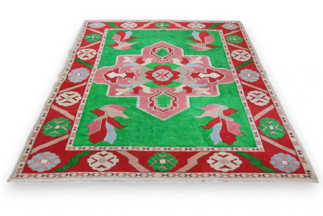 Vintage Usak - Rug - 175 cm - 165 cm - √ handmade √ certificate