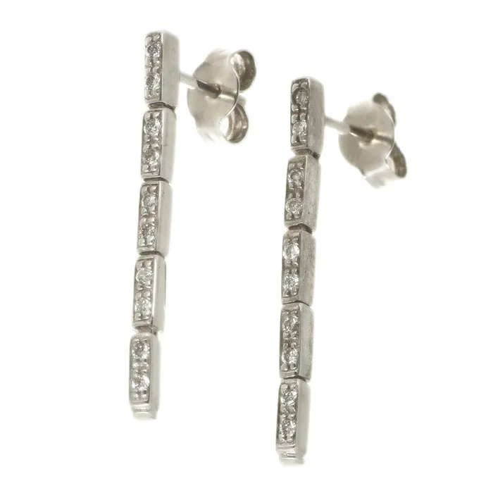 Earrings - 18 kt. White gold Diamond (Natural)