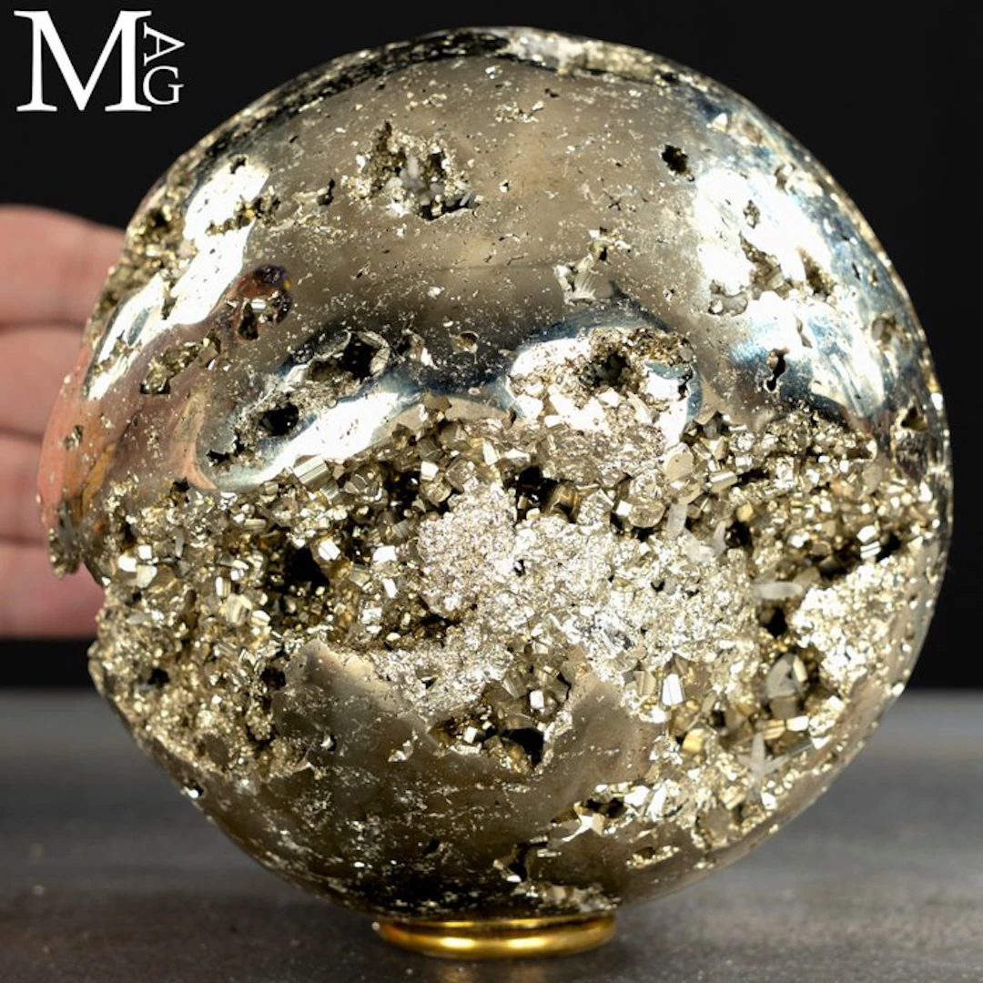 Extra Quality Large Pyrite Sphere - Huanzala Mines...