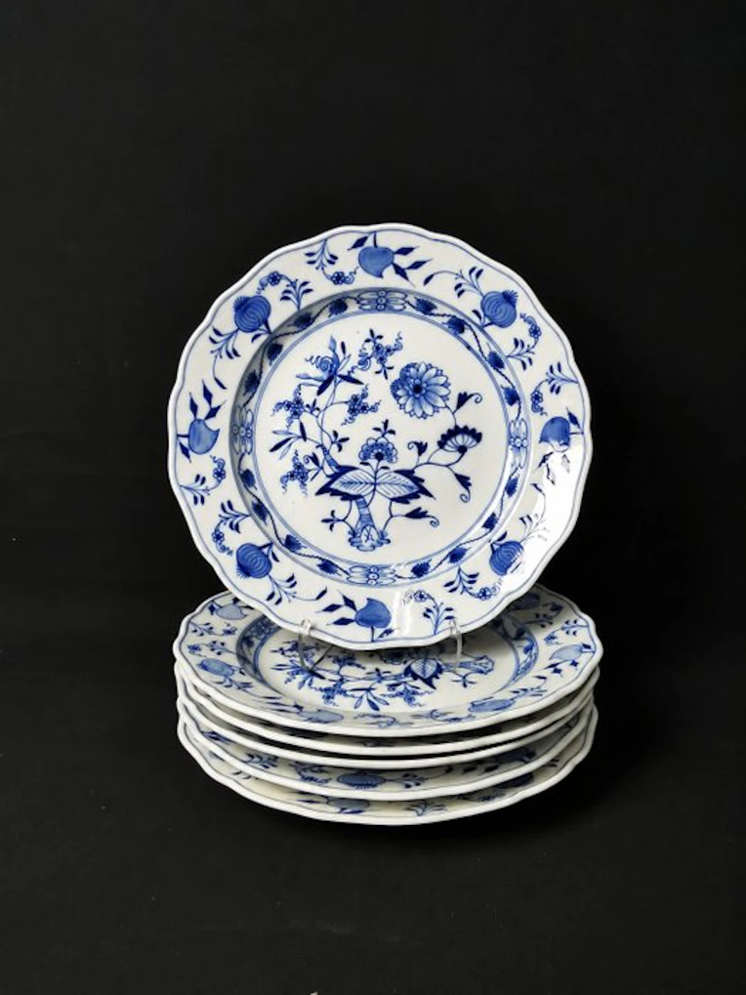 Meissen - Cipolla blu - Piatti da cena - D.25cm - XIX...