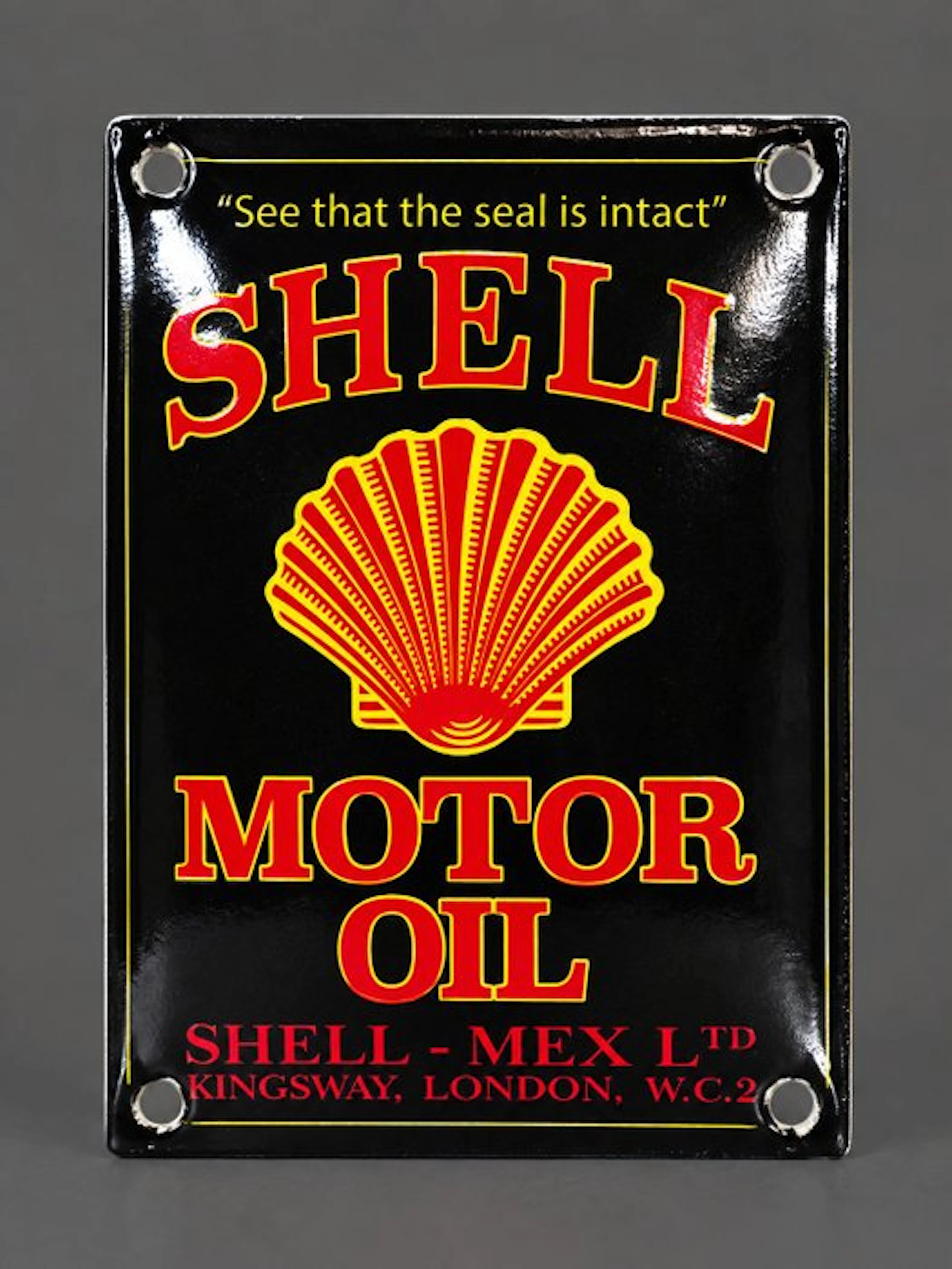 Shell - Motor oil - Enamel sign - Enamel