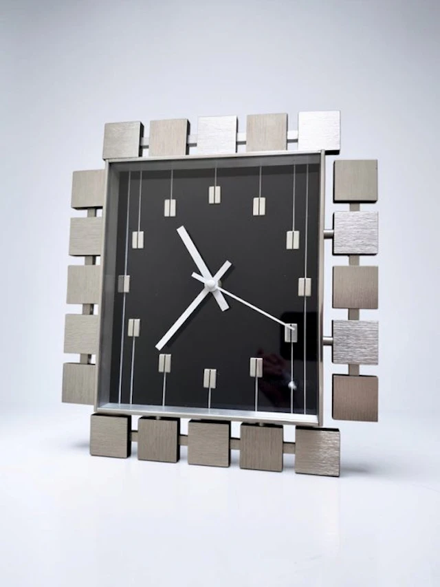 Wall clock - Juwelier Hörl Prototype - Mid-century modern Glass - 1970-1980