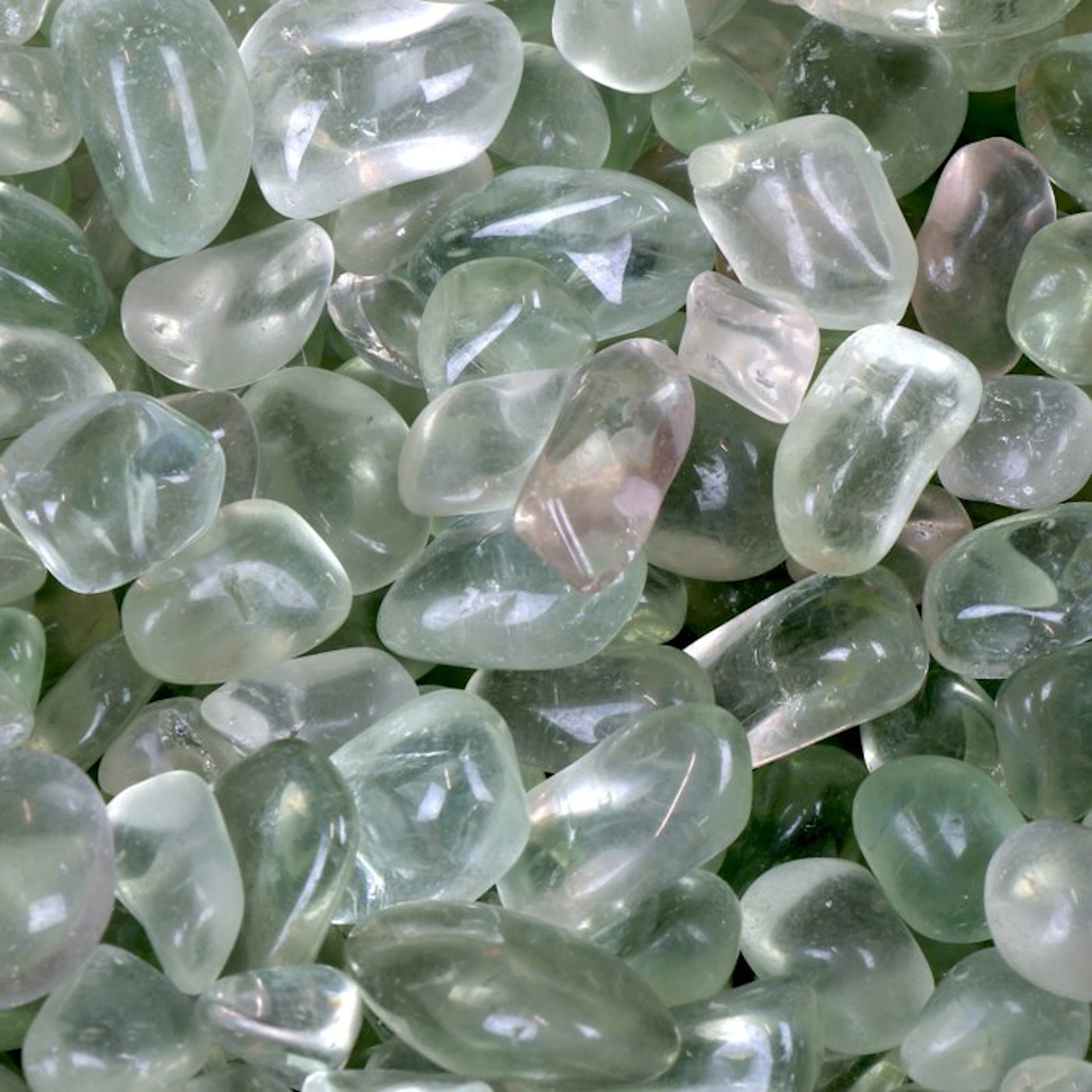 2KG! - Green Amethyst - Tumbled Stones - XL Lot- 2 kg