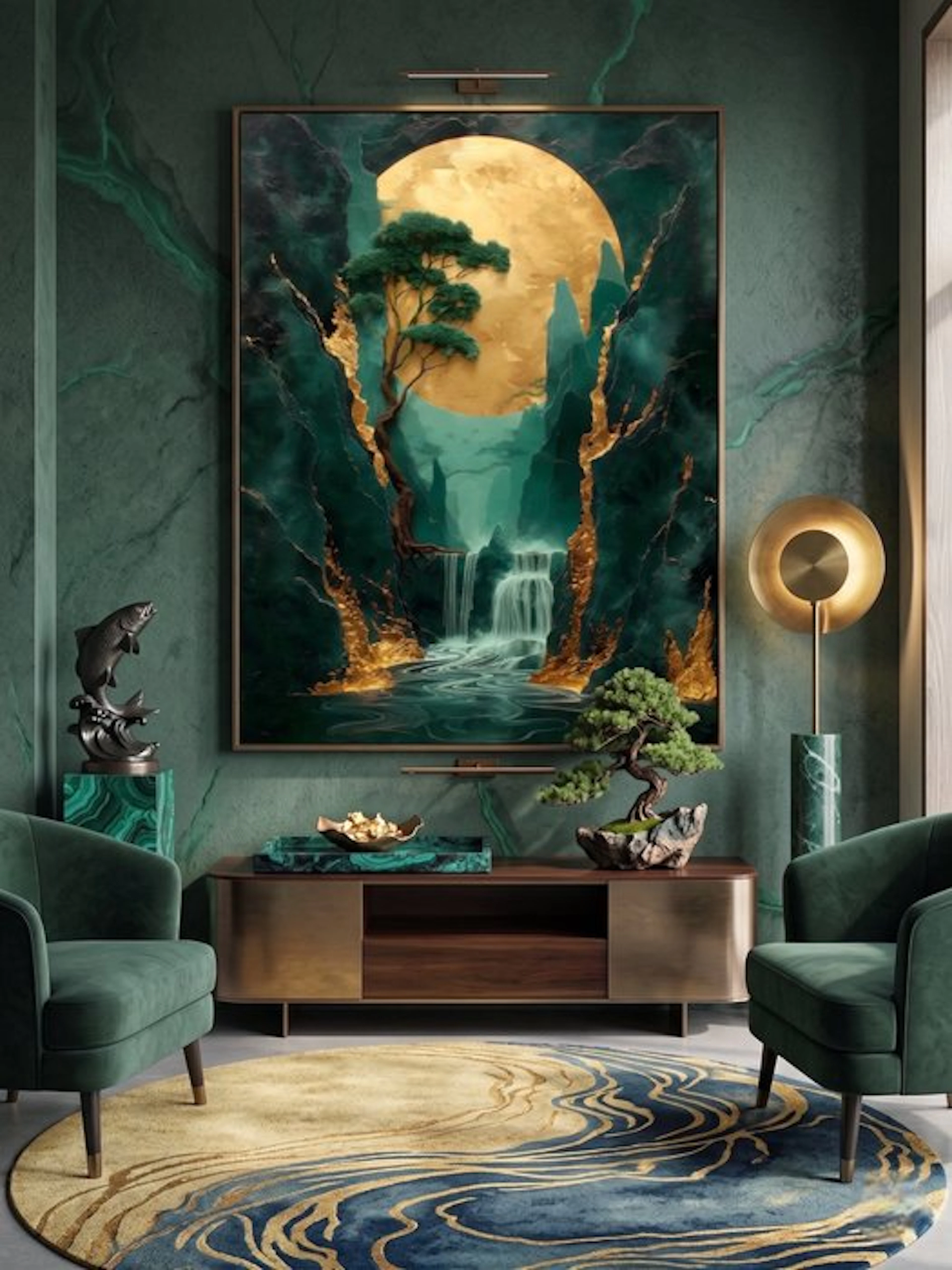 davey - Echi d'Oriente: Paesaggio Astrale in Verde...