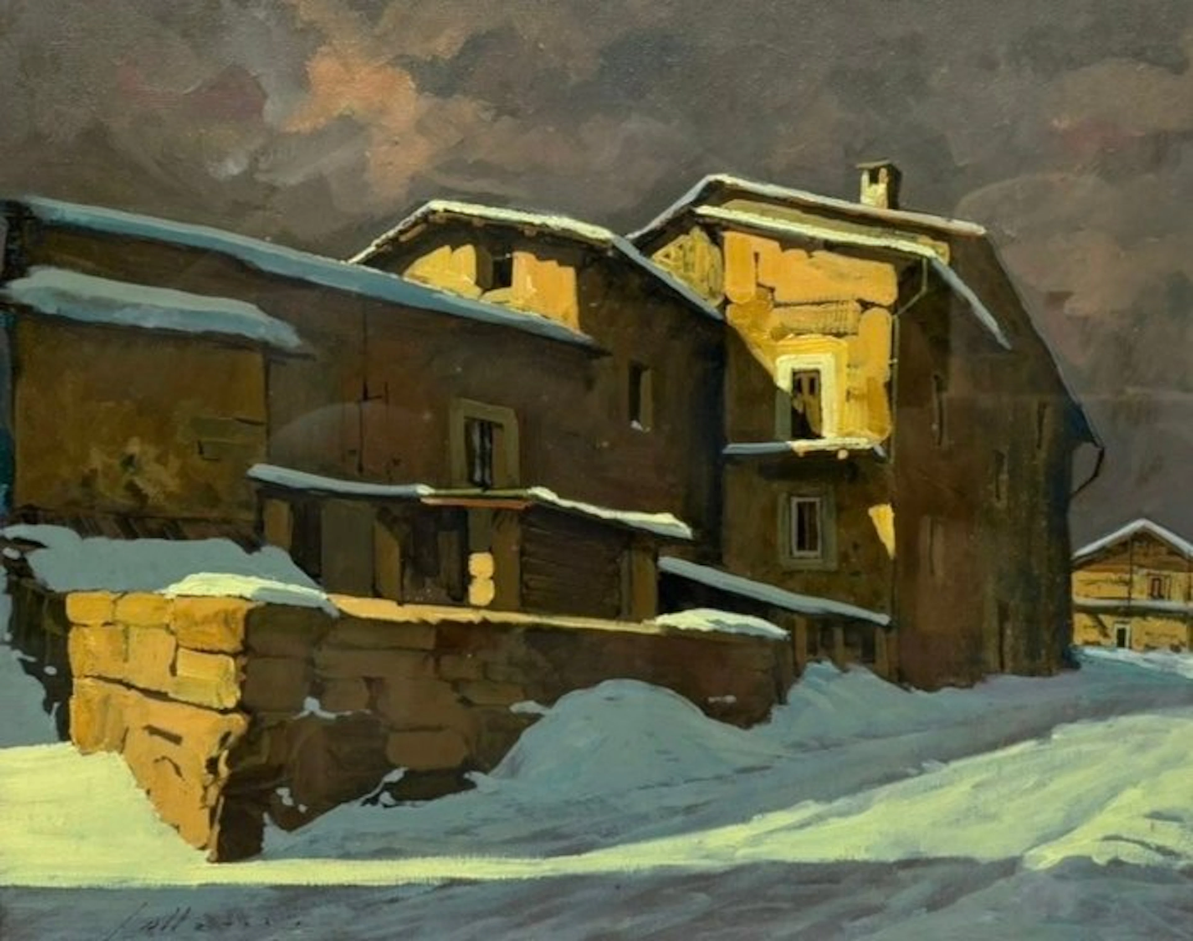 Umberto Mario Ziveri (1891-1971) - Sotto la Neve