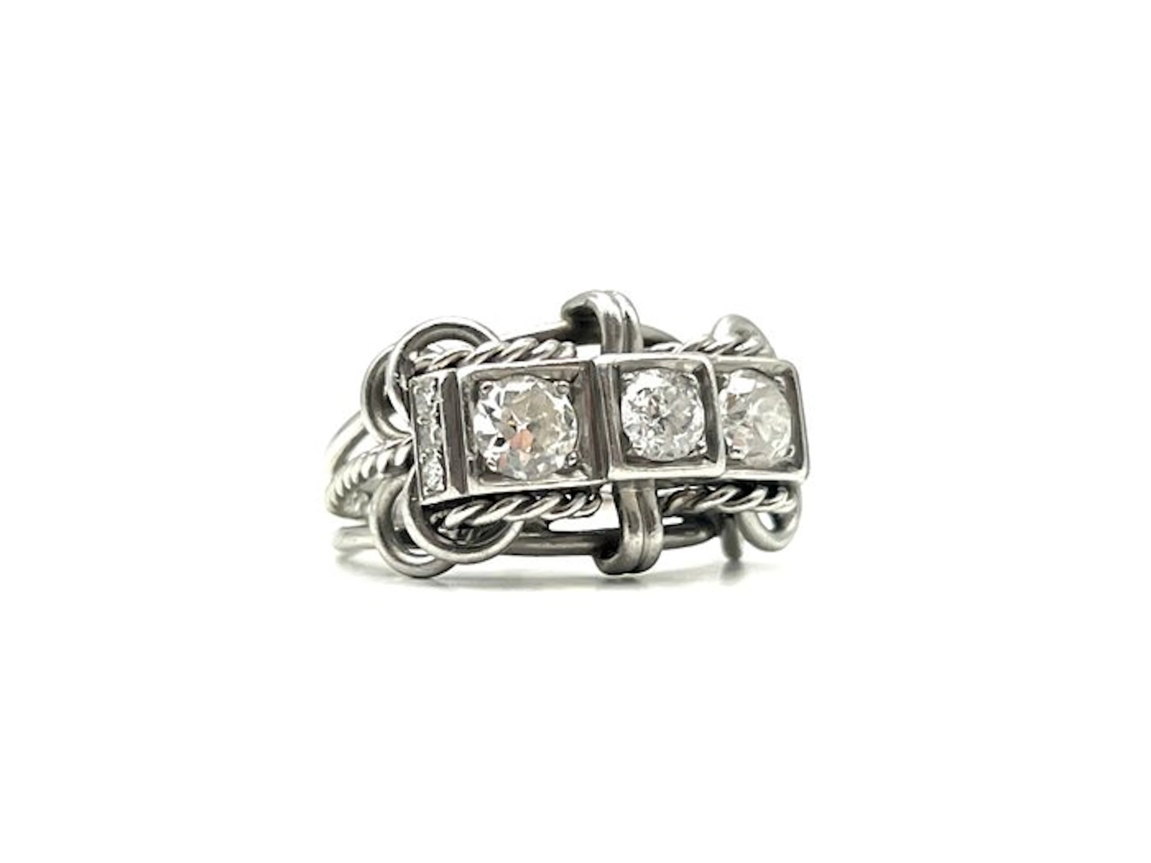 Ring Platinum - 0.62ct. tw. Diamond (Natural)