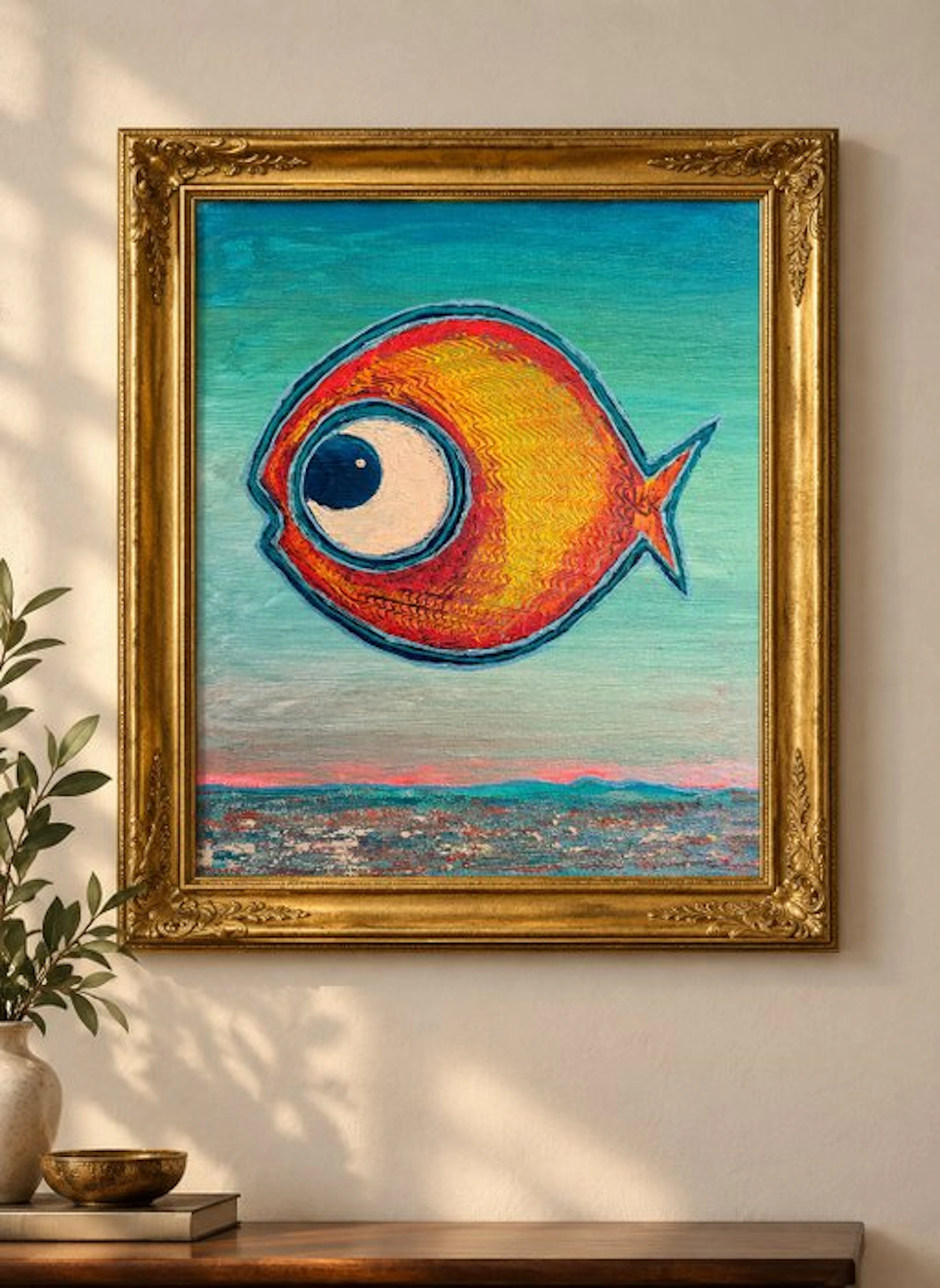 Denis Kuvayev (1971) - Goldfish on golden bottom - No Reserve
