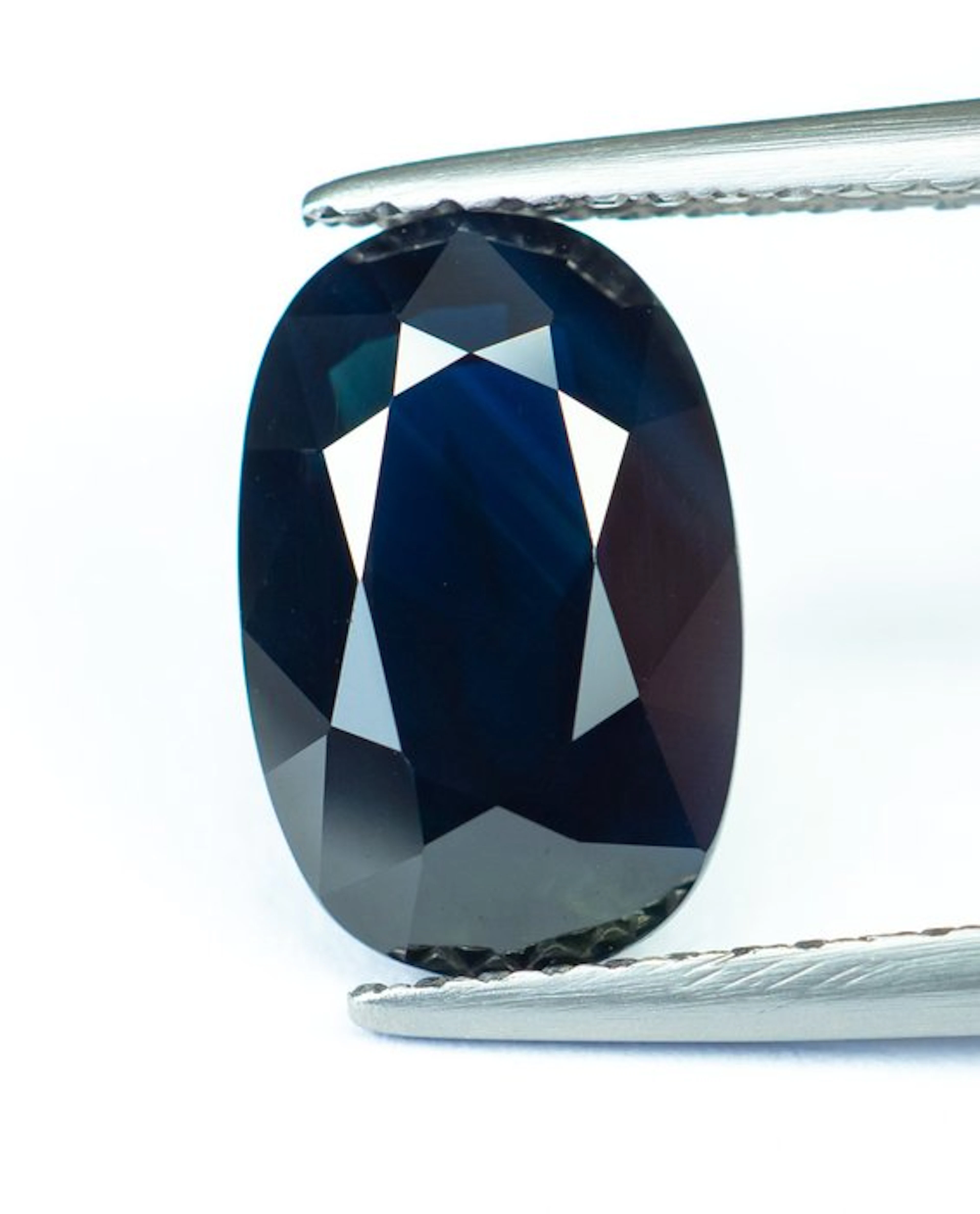 No reserve price Sapphire - 3.29 ct - Bellerophon Gemlab - Deep Blue