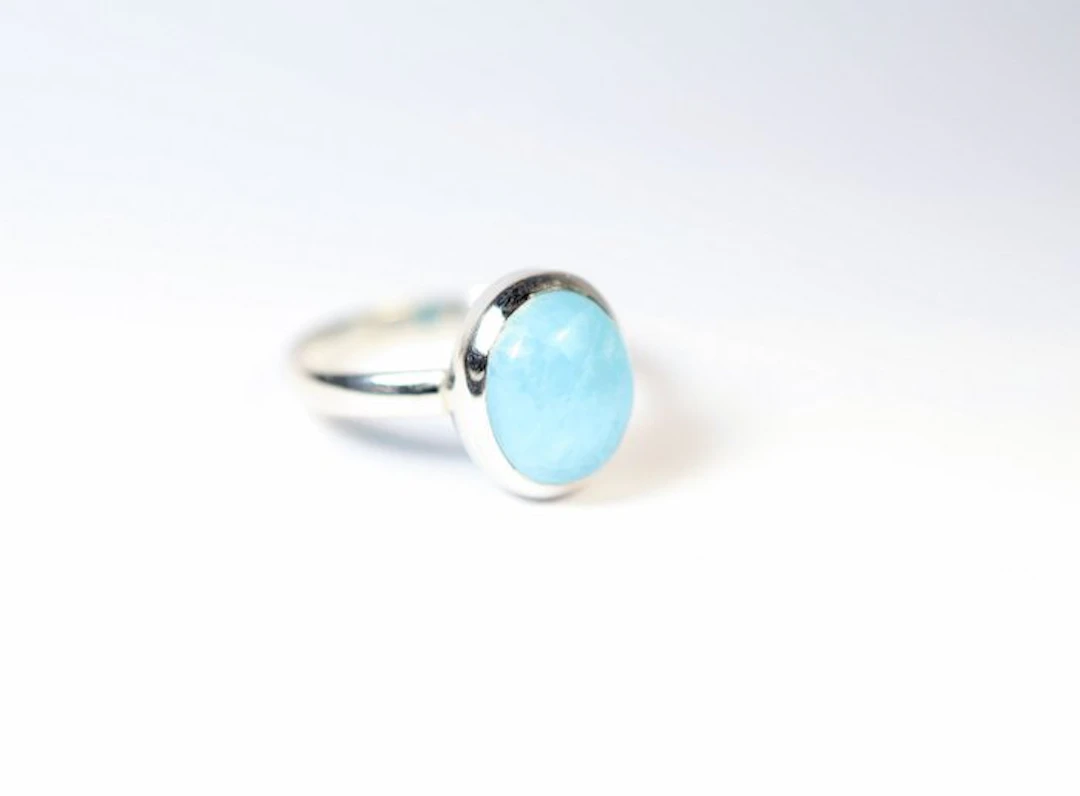 Larimar Ring / Cabochon / new- 3.56 g - (1)