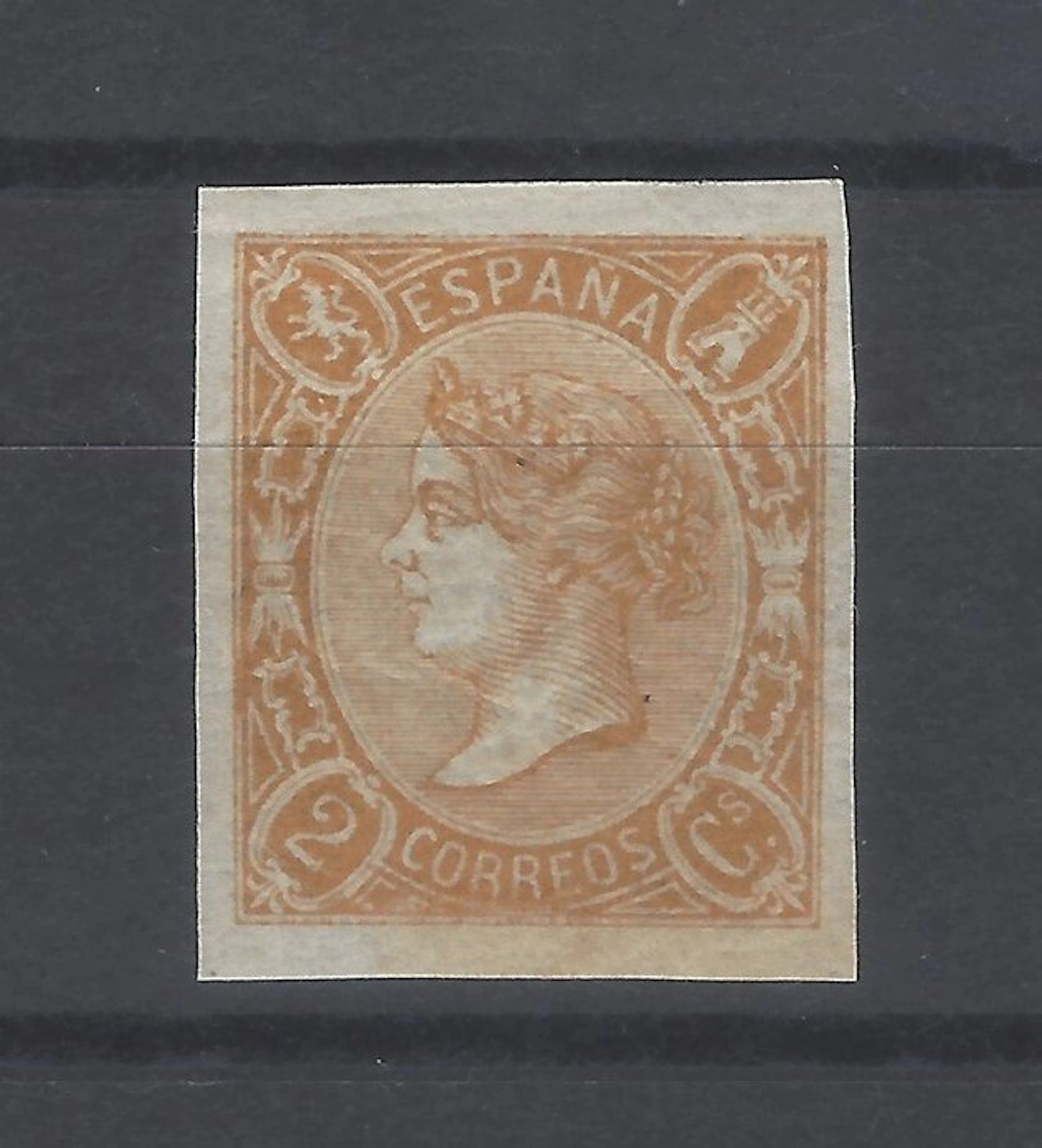 Spain 1865 - Isabel II 2 Rooms - color change - Edifil nº 69p